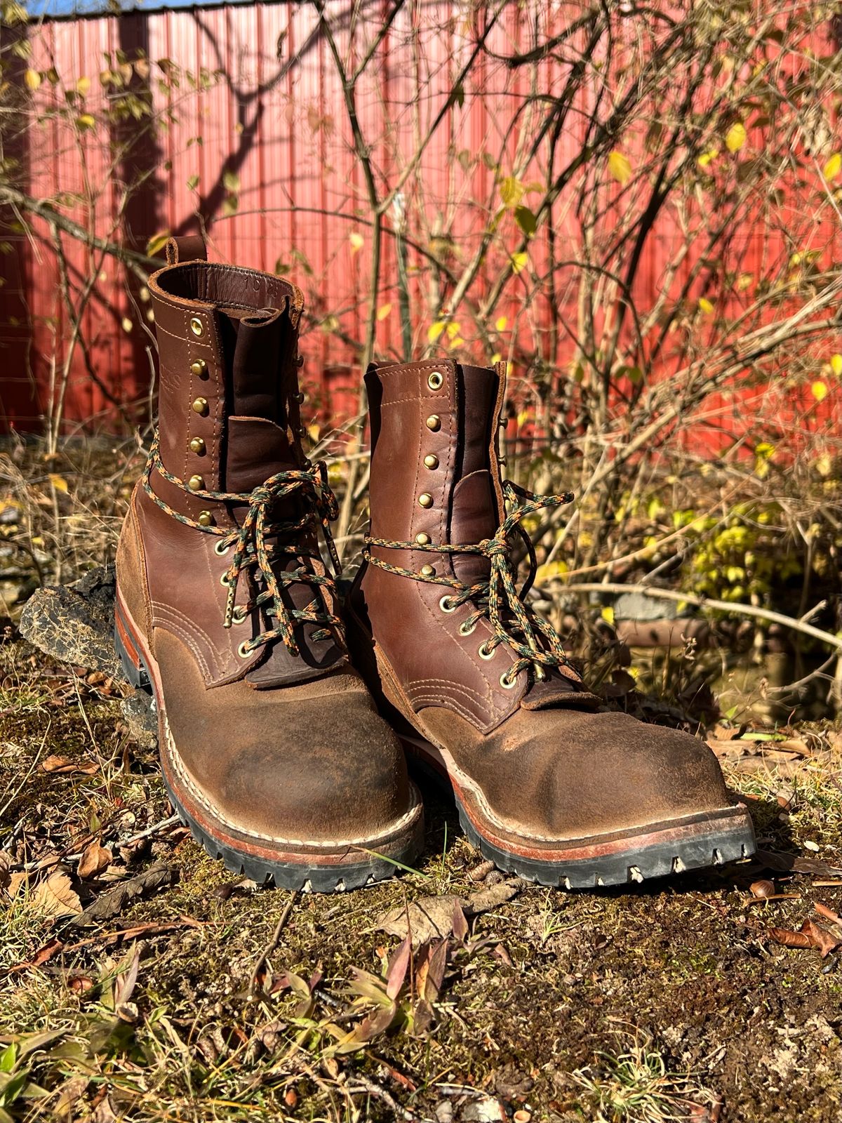 Photo by jrnylaces on December 3, 2023 of the Nicks BuilderPro in Seidel 1964 Brown Roughout.