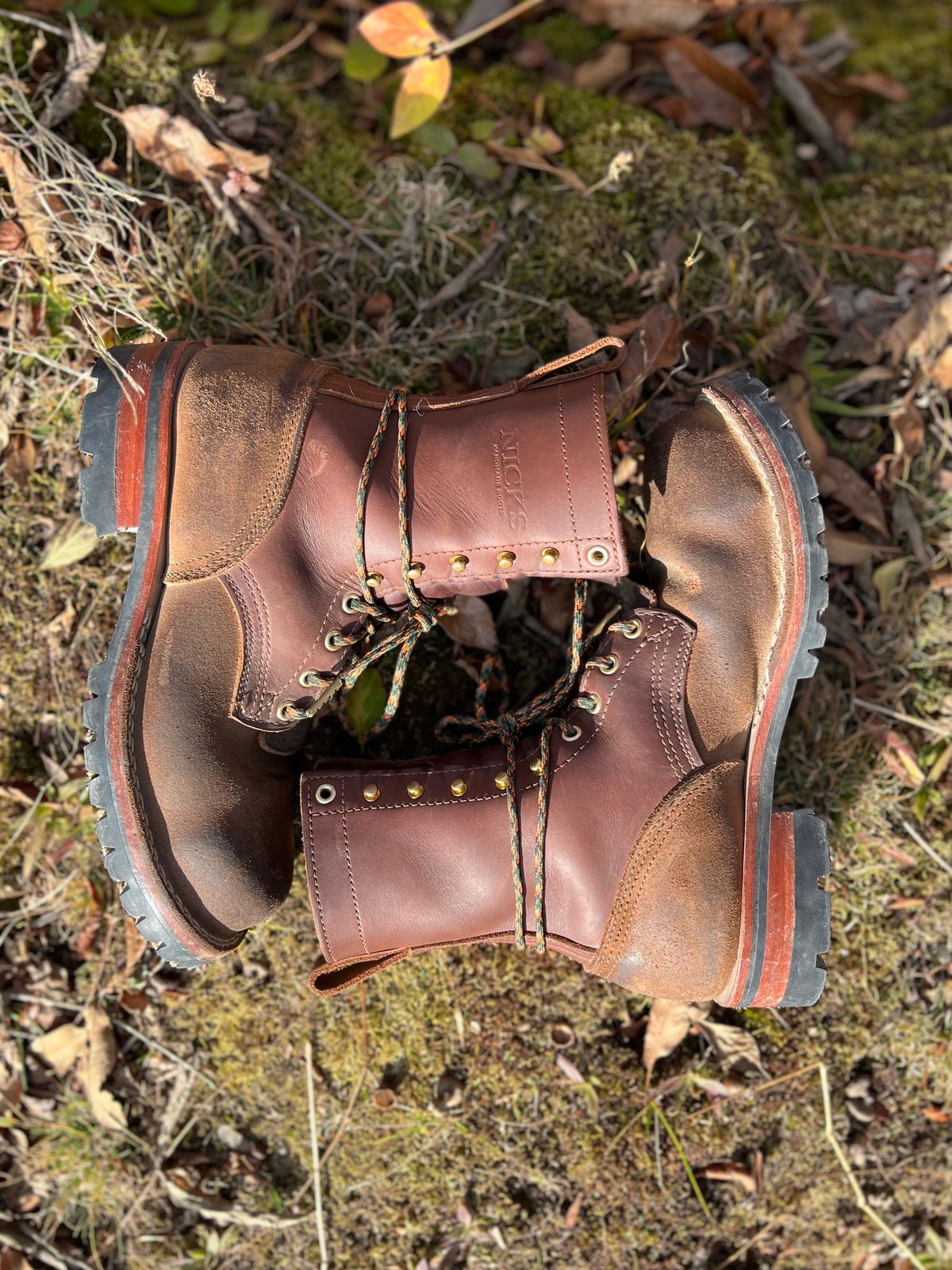 Photo by jrnylaces on December 3, 2023 of the Nicks BuilderPro in Seidel 1964 Brown Roughout.