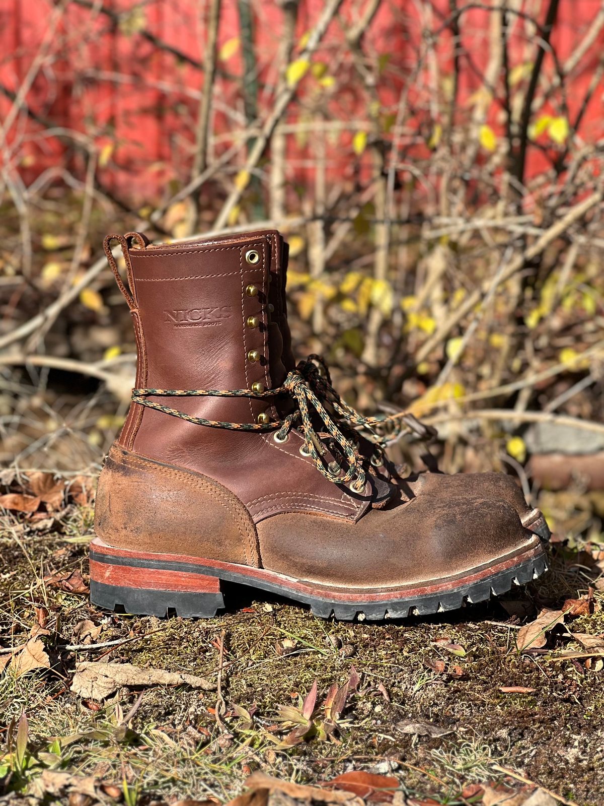 Photo by jrnylaces on December 3, 2023 of the Nicks BuilderPro in Seidel 1964 Brown Roughout.