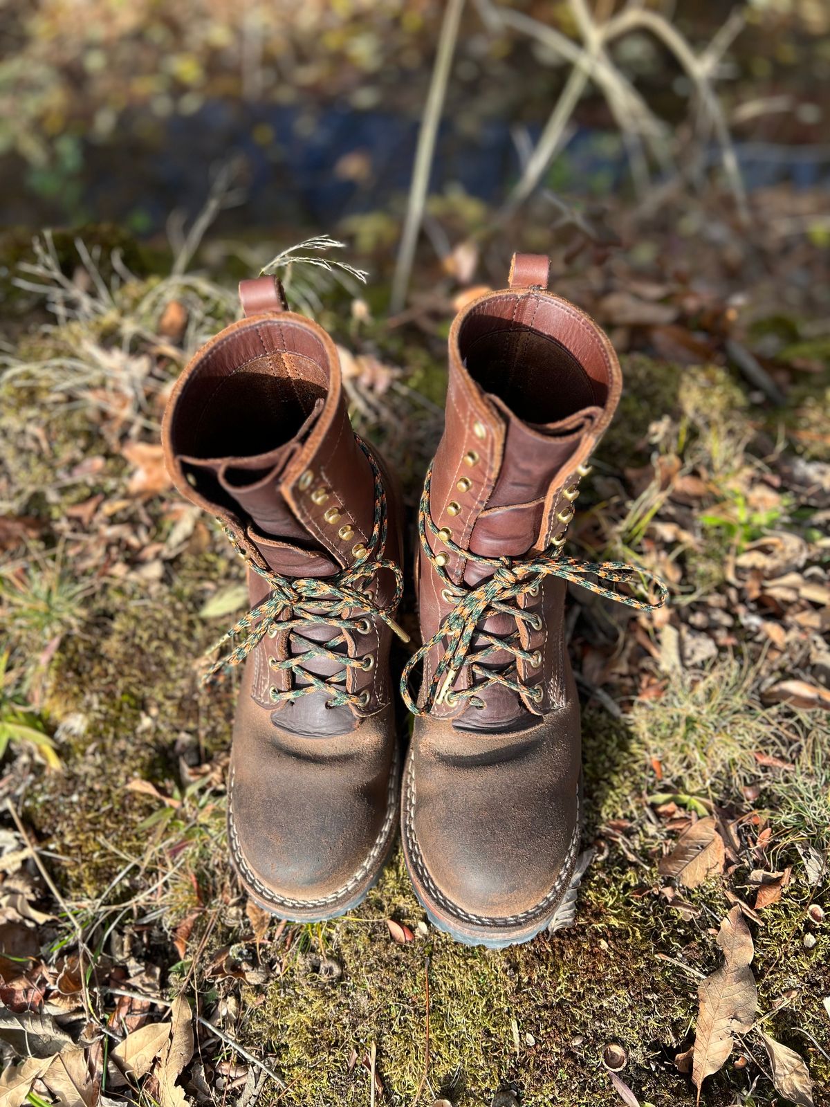 Photo by jrnylaces on December 3, 2023 of the Nicks BuilderPro in Seidel 1964 Brown Roughout.