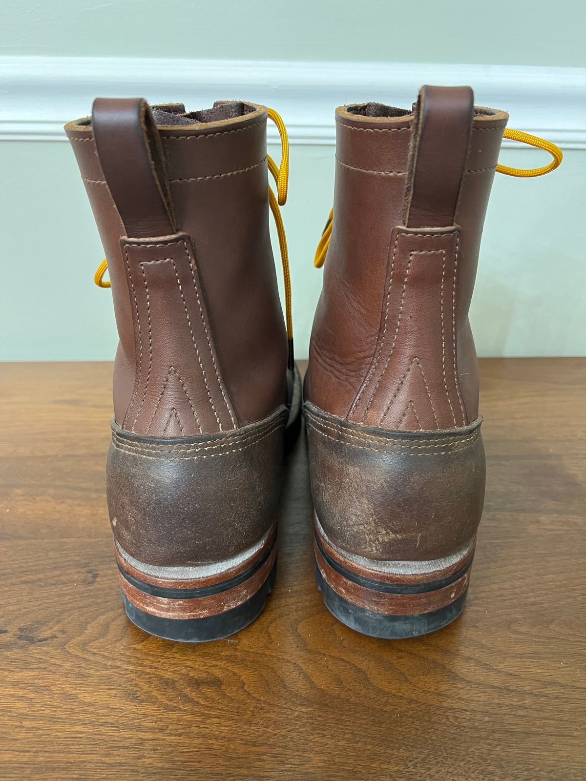 Photo by jrnylaces on January 6, 2024 of the Nicks BuilderPro in Seidel 1964 Brown Roughout.