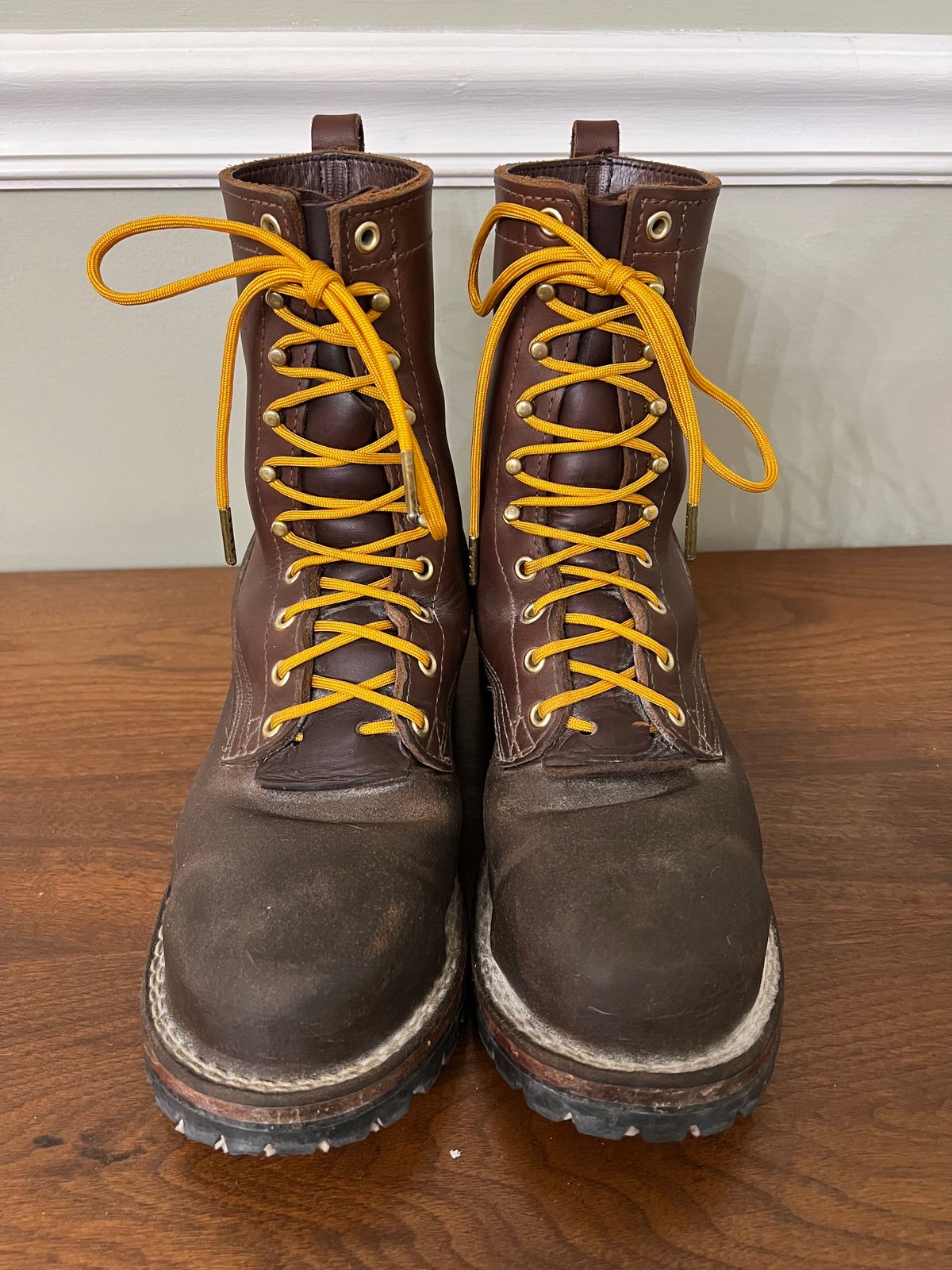Photo by jrnylaces on January 6, 2024 of the Nicks BuilderPro in Seidel 1964 Brown Roughout.