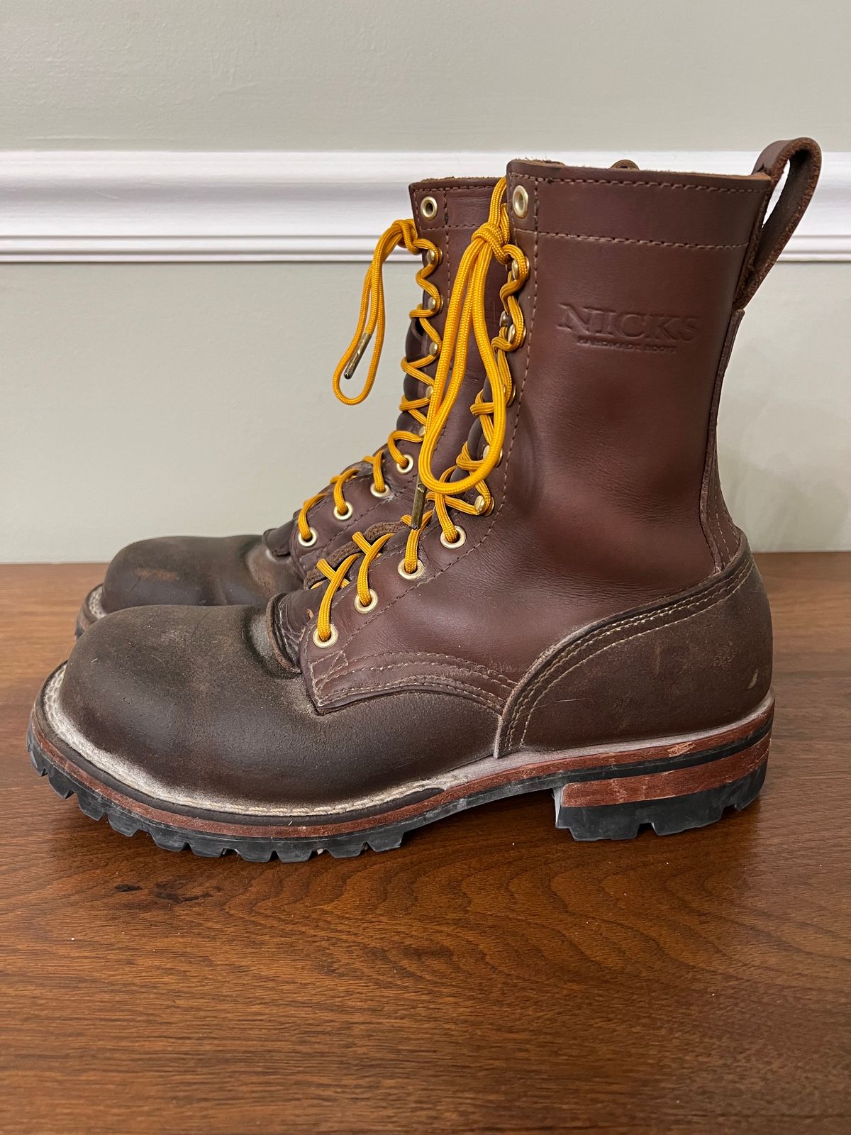 Photo by jrnylaces on January 6, 2024 of the Nicks BuilderPro in Seidel 1964 Brown Roughout.