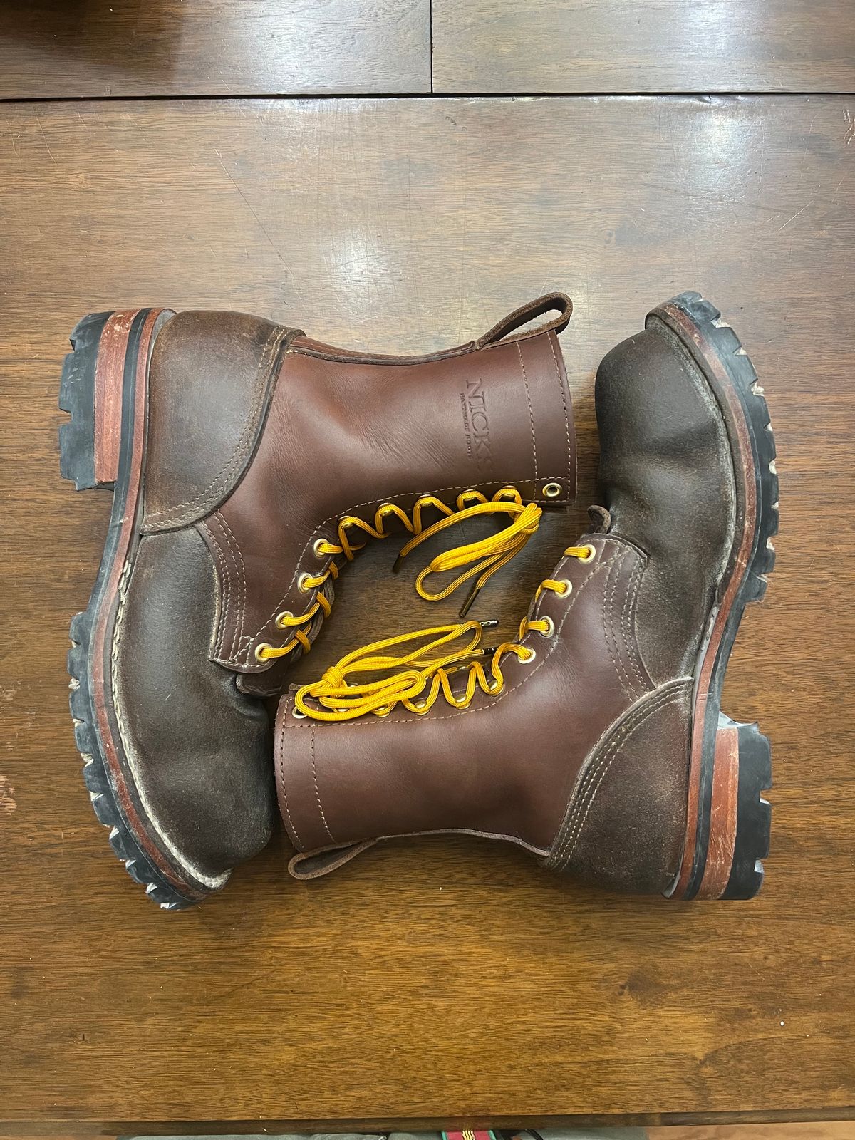 Photo by jrnylaces on January 6, 2024 of the Nicks BuilderPro in Seidel 1964 Brown Roughout.