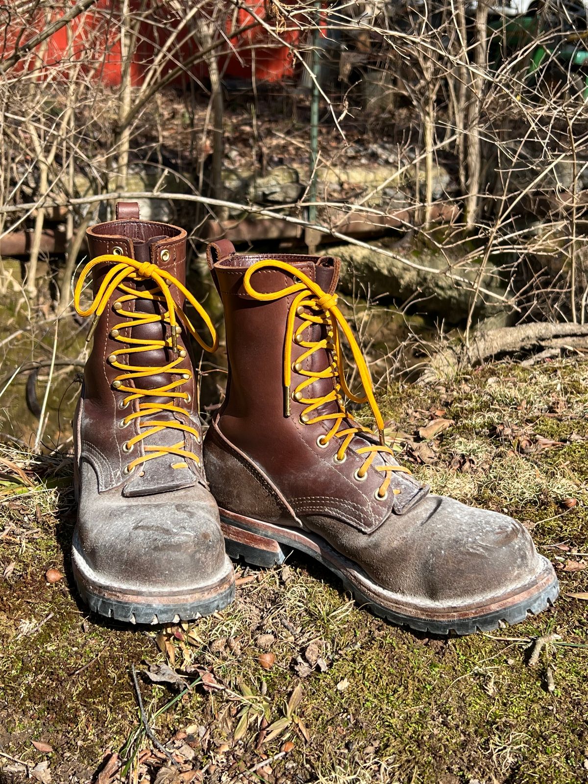 Photo by jrnylaces on February 3, 2024 of the Nicks BuilderPro in Seidel 1964 Brown Roughout.