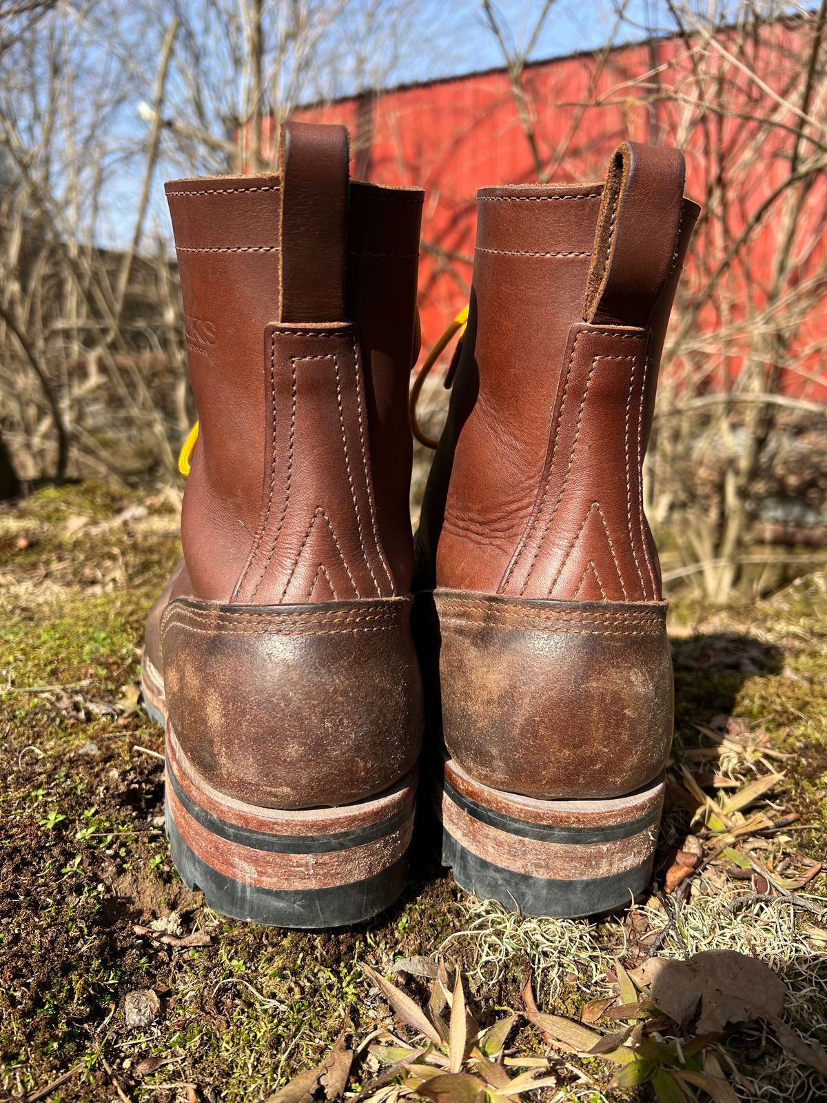 Photo by jrnylaces on February 3, 2024 of the Nicks BuilderPro in Seidel 1964 Brown Roughout.