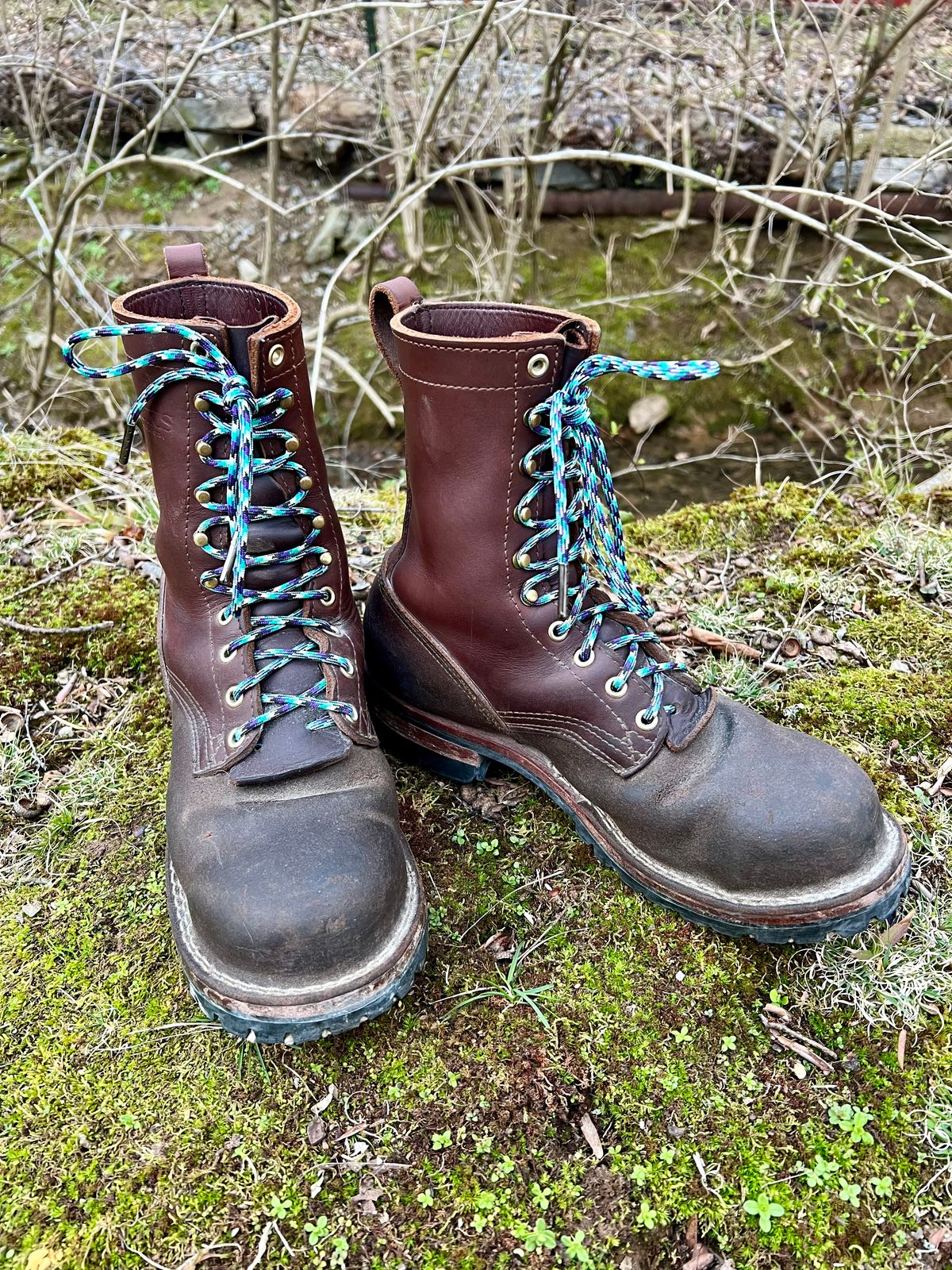 Photo by jrnylaces on March 3, 2024 of the Nicks BuilderPro in Seidel 1964 Brown Roughout.