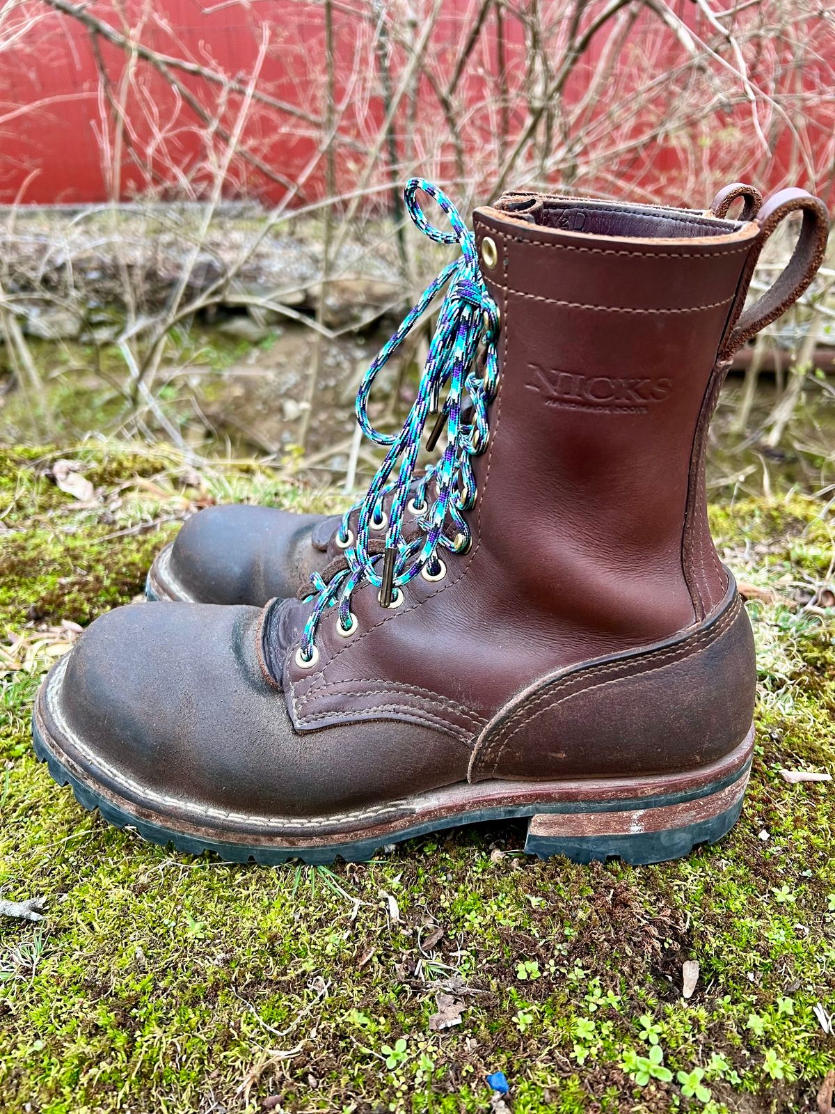 Photo by jrnylaces on March 3, 2024 of the Nicks BuilderPro in Seidel 1964 Brown Roughout.