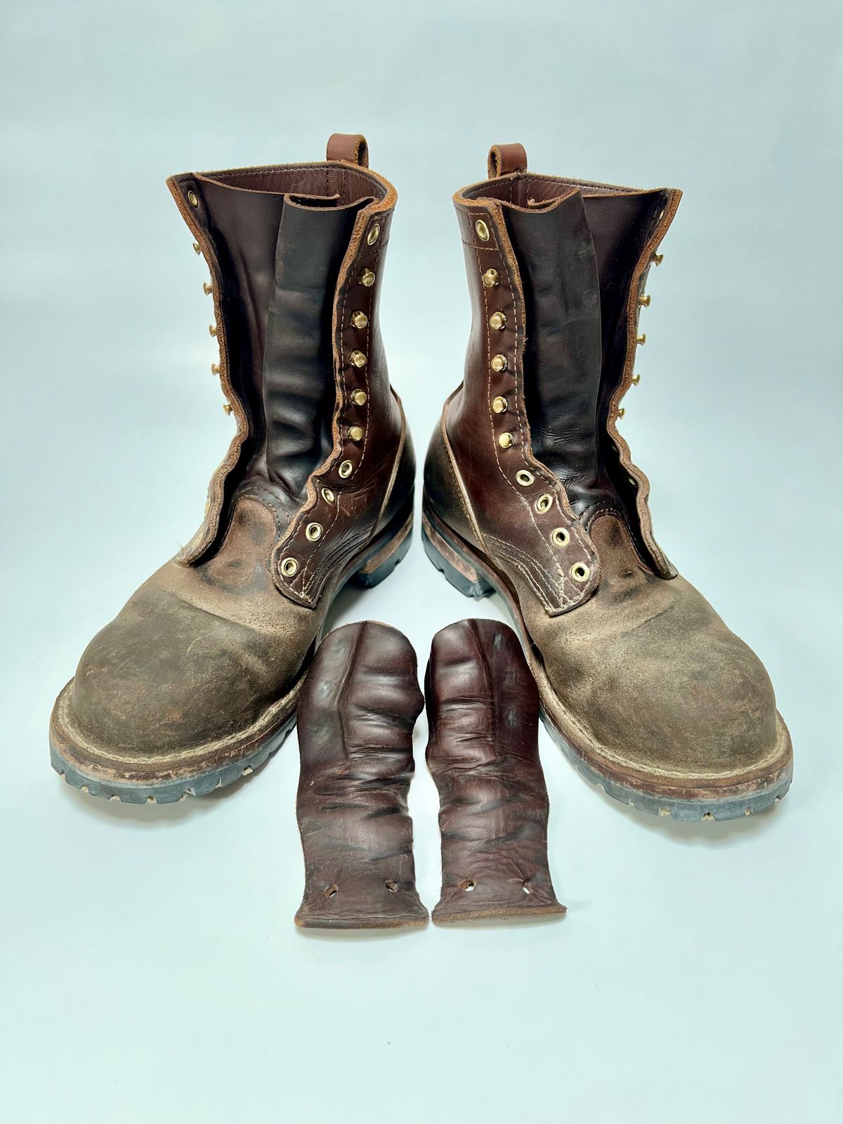 Photo by jrnylaces on April 5, 2024 of the Nicks BuilderPro in Seidel 1964 Brown Roughout.