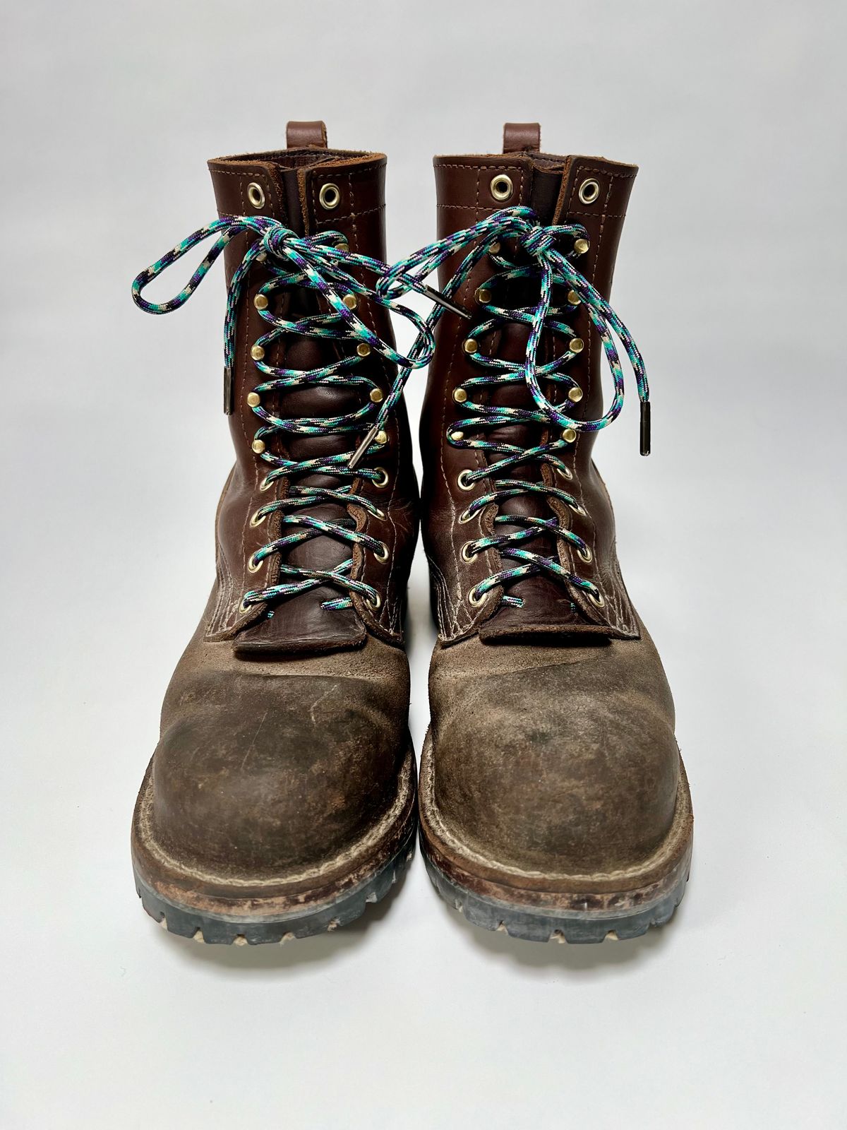 Photo by jrnylaces on April 5, 2024 of the Nicks BuilderPro in Seidel 1964 Brown Roughout.