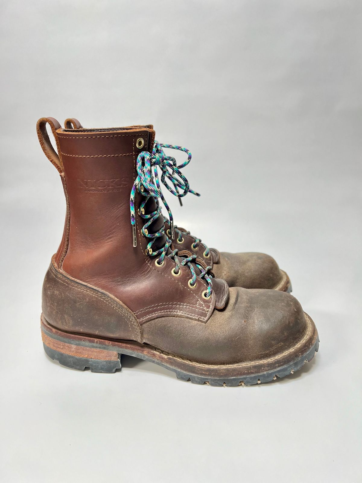 Photo by jrnylaces on April 5, 2024 of the Nicks BuilderPro in Seidel 1964 Brown Roughout.