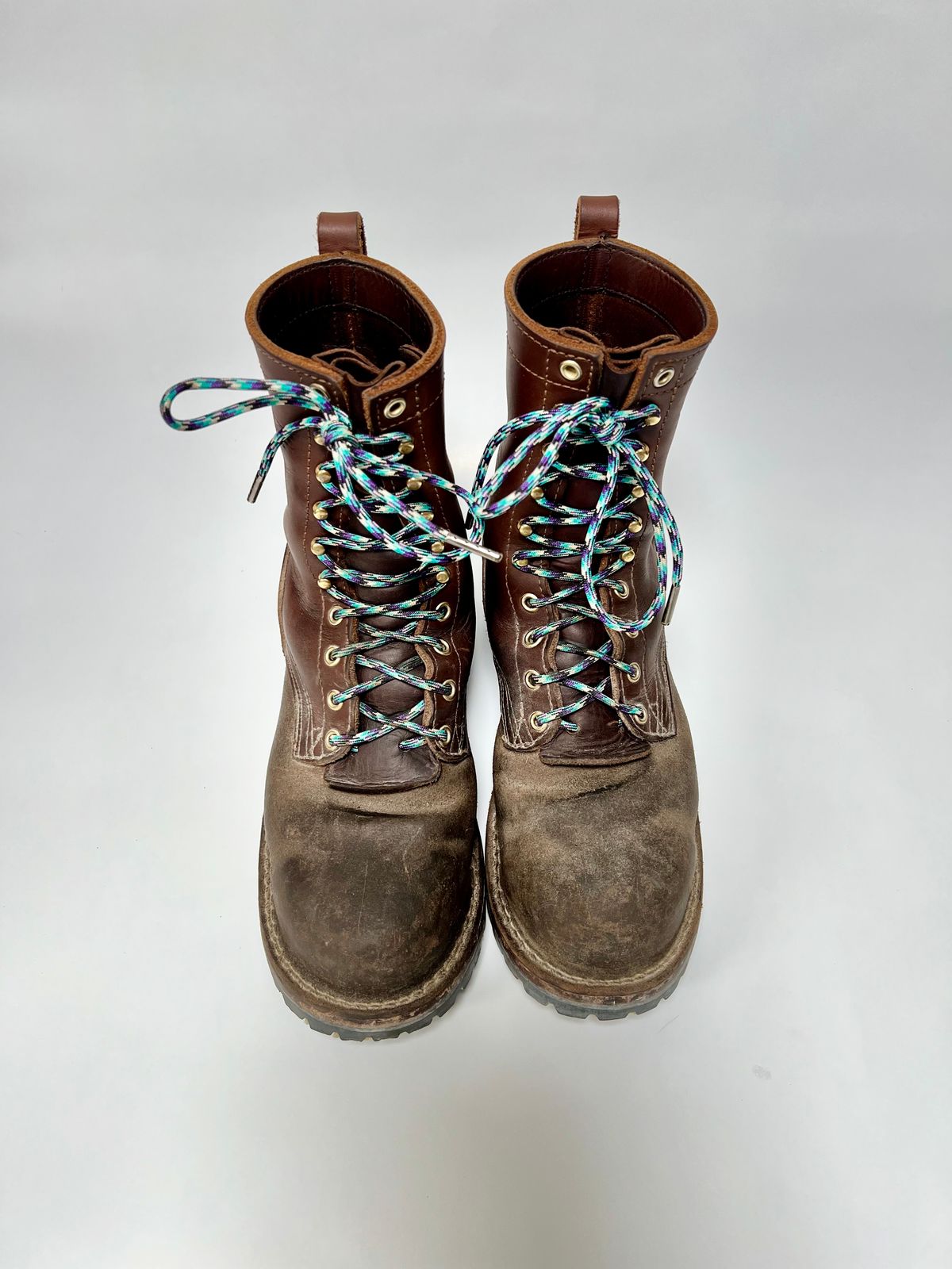 Photo by jrnylaces on April 5, 2024 of the Nicks BuilderPro in Seidel 1964 Brown Roughout.