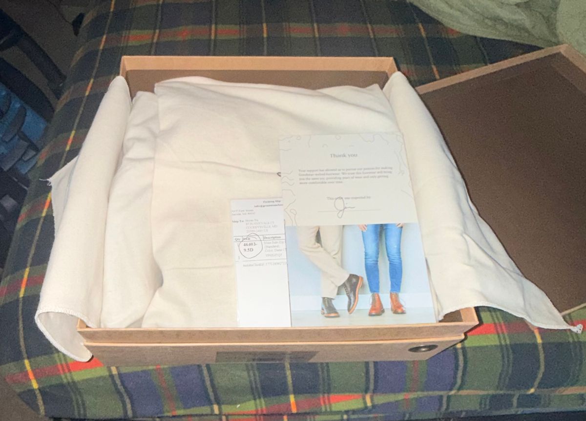 Photo by boots_4_me on February 26, 2026 of the Grant Stone Elias in Horween Dune Chromexcel.