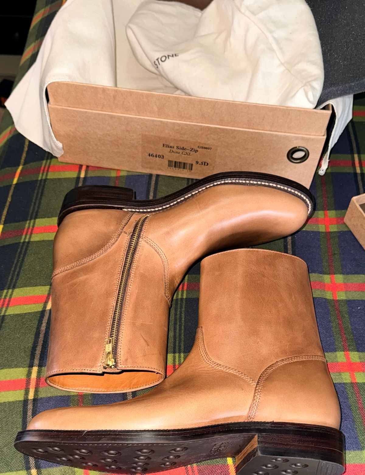 Photo by boots_4_me on February 26, 2026 of the Grant Stone Elias in Horween Dune Chromexcel.