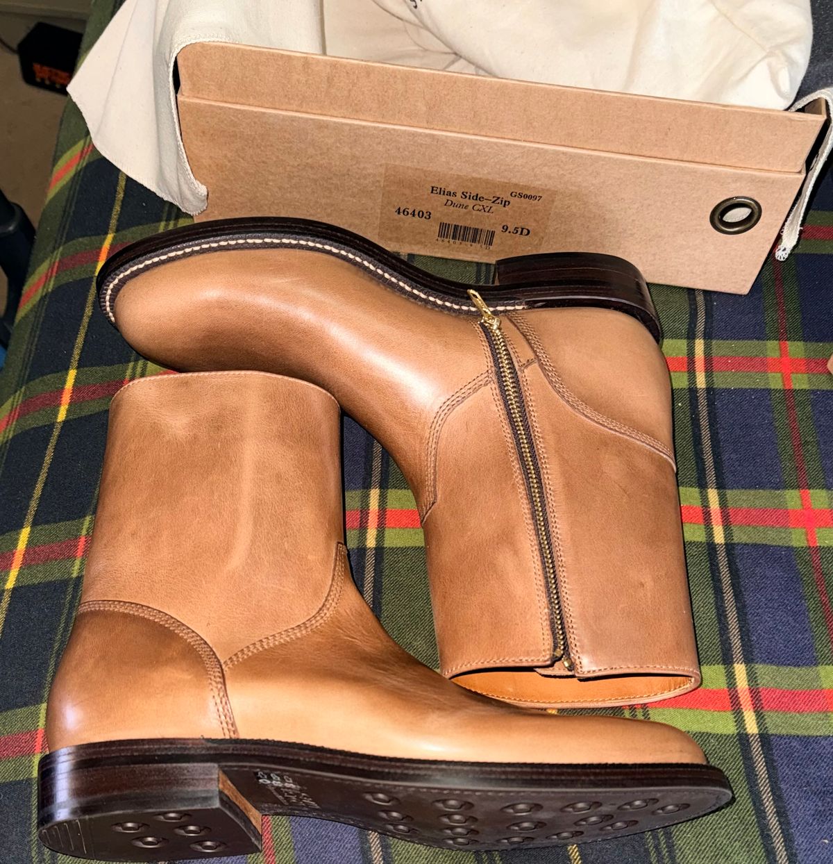 Photo by boots_4_me on February 26, 2026 of the Grant Stone Elias in Horween Dune Chromexcel.