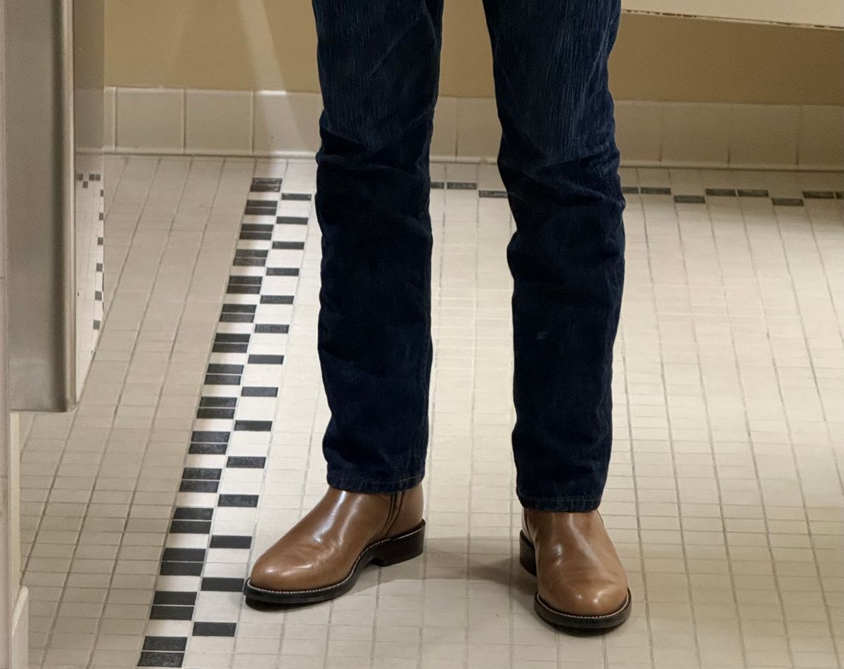 Photo by HeritageWearingPatriot on February 27, 2026 of the Grant Stone Elias in Horween Dune Chromexcel.