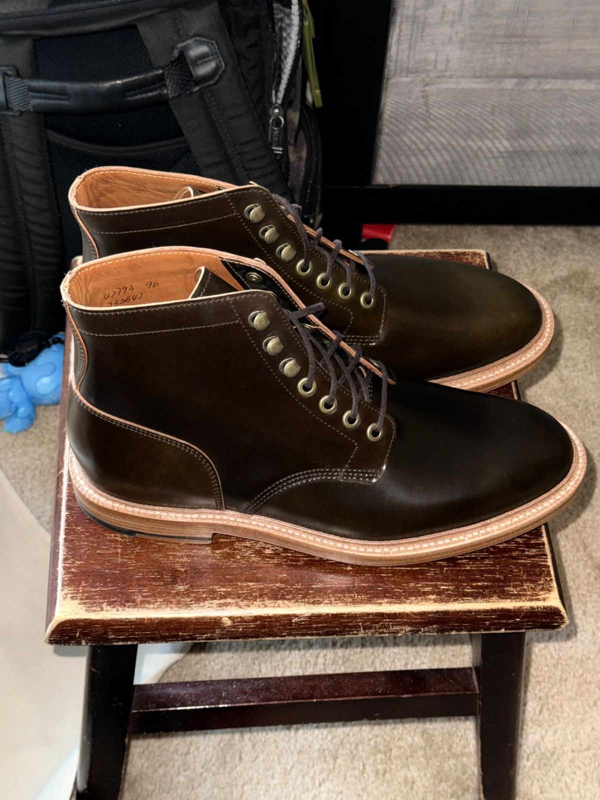Photo by boots_4_me on May 2, 2025 of the Grant Stone Diesel Boot in Horween Maduro Shell Cordovan.