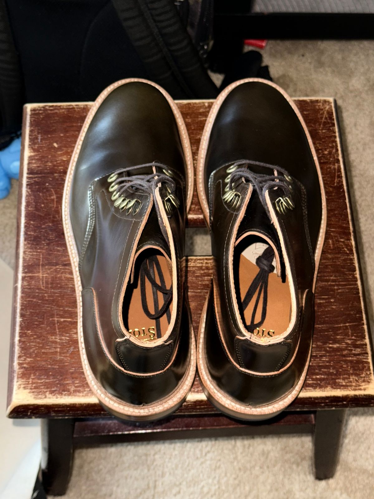 Photo by boots_4_me on May 2, 2025 of the Grant Stone Diesel Boot in Horween Maduro Shell Cordovan.