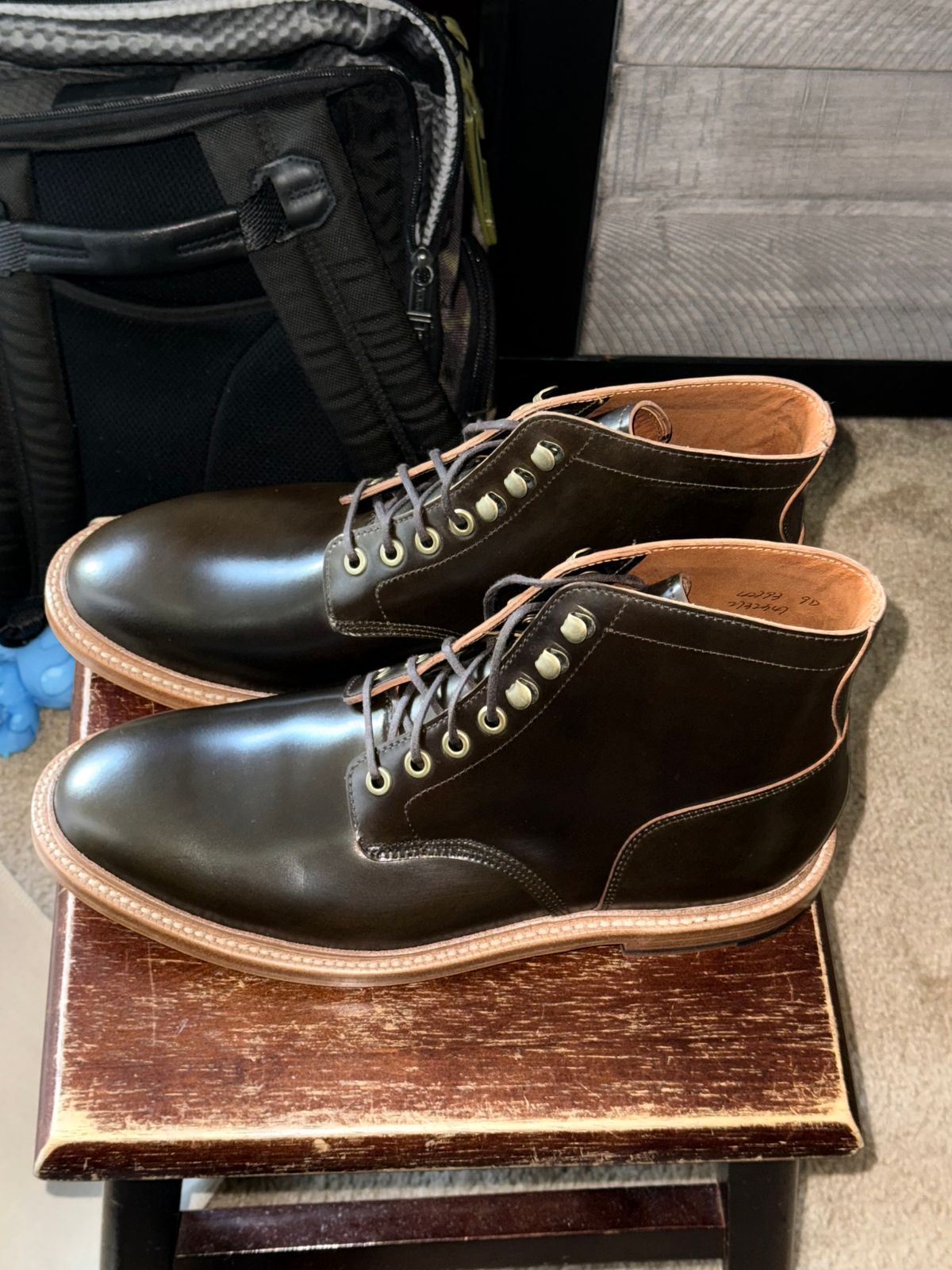 Photo by boots_4_me on May 2, 2025 of the Grant Stone Diesel Boot in Horween Maduro Shell Cordovan.