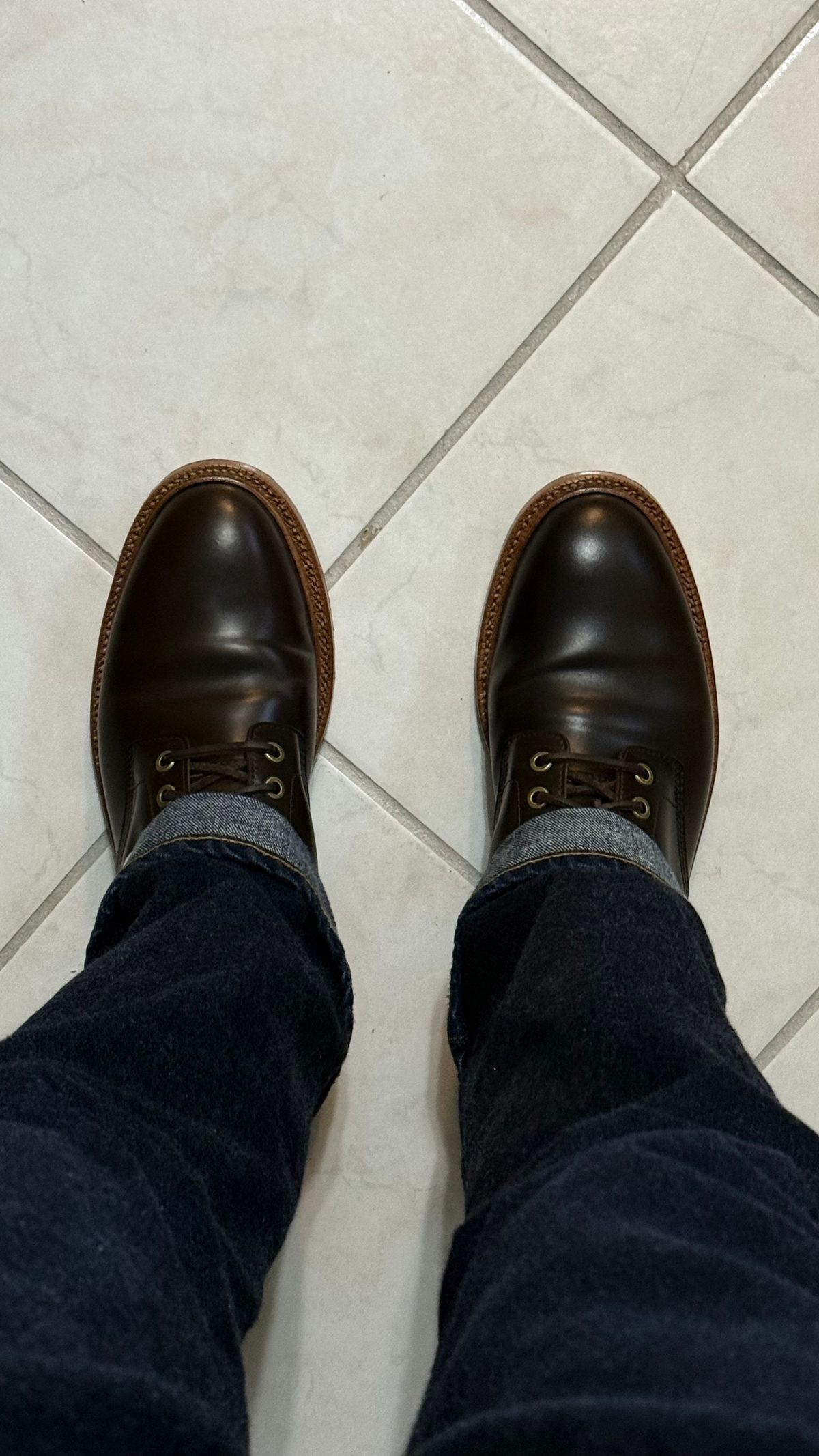 Photo by boots_4_me on May 29, 2025 of the Grant Stone Diesel Boot in Horween Maduro Shell Cordovan.