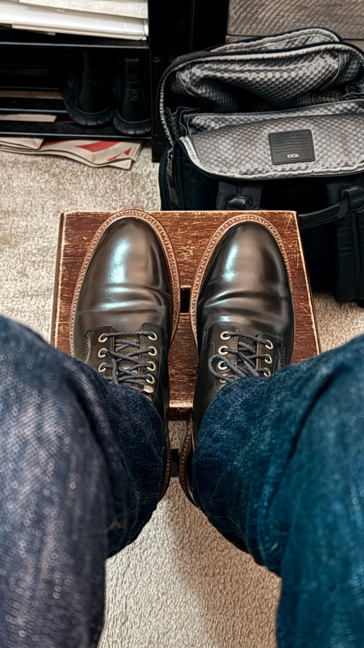 Photo by boots_4_me on October 1, 2025 of the Grant Stone Diesel Boot in Horween Maduro Shell Cordovan.