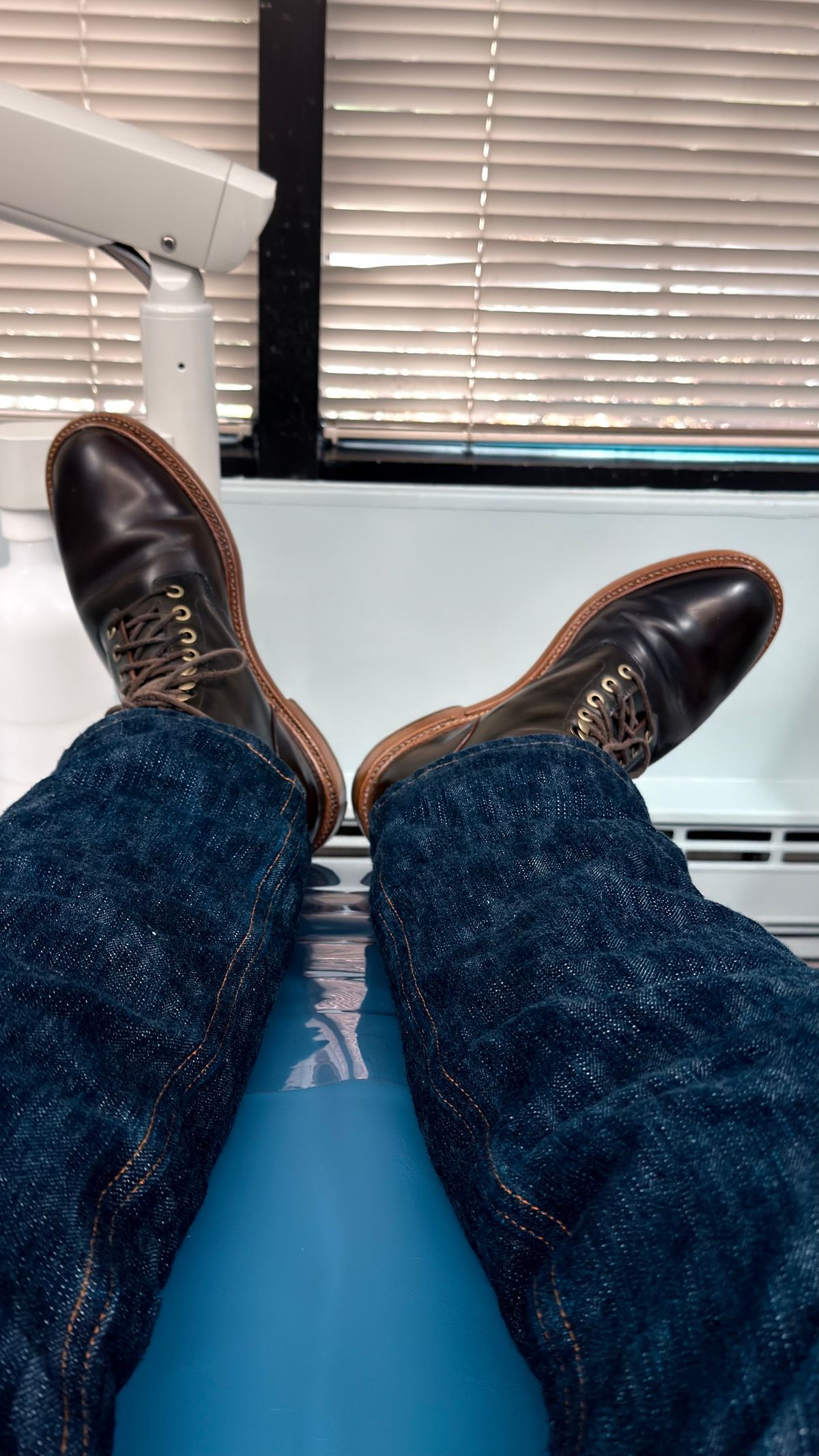 Photo by boots_4_me on November 11, 2025 of the Grant Stone Diesel Boot in Horween Maduro Shell Cordovan.