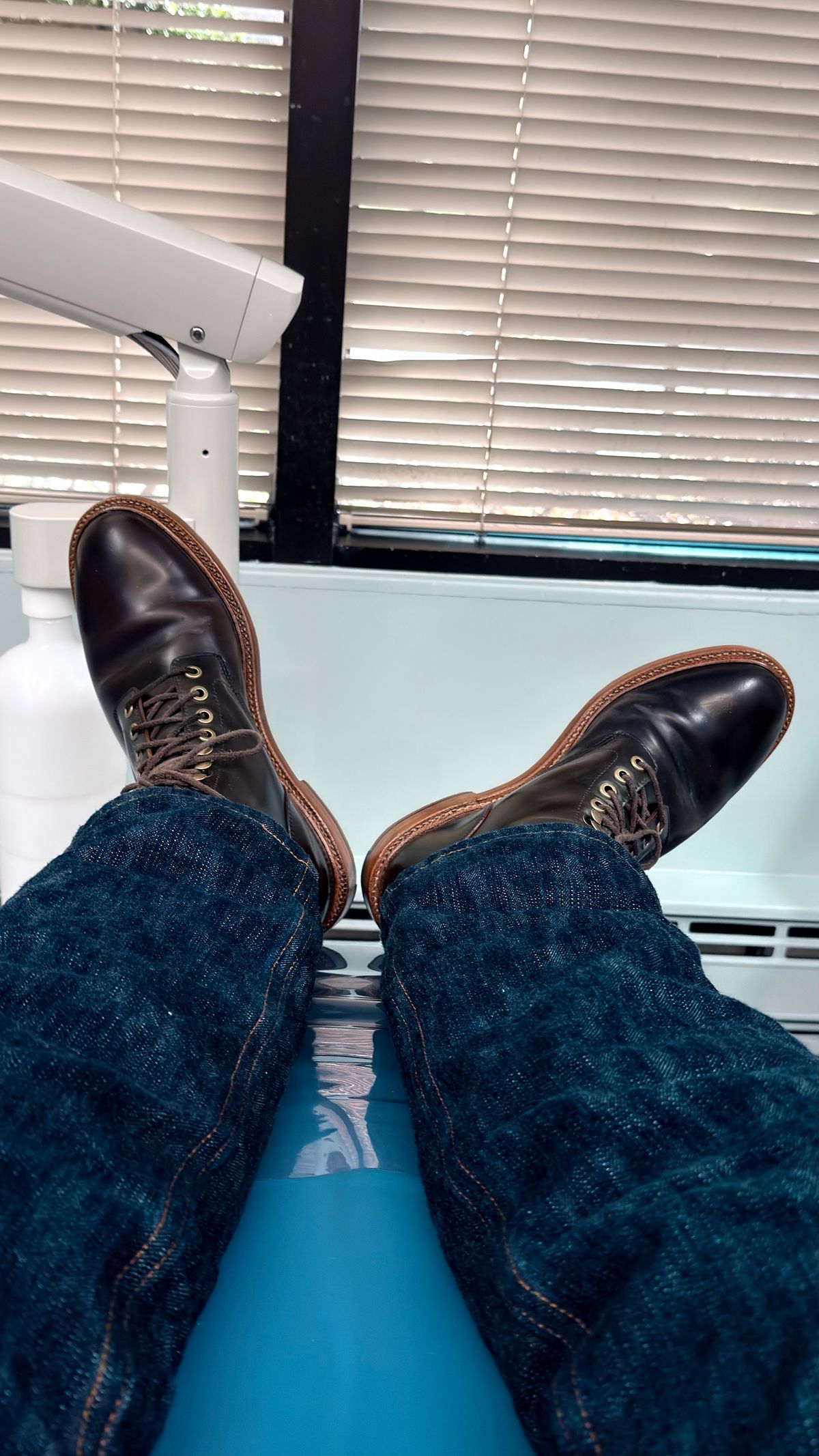 Photo by boots_4_me on November 11, 2025 of the Grant Stone Diesel Boot in Horween Maduro Shell Cordovan.