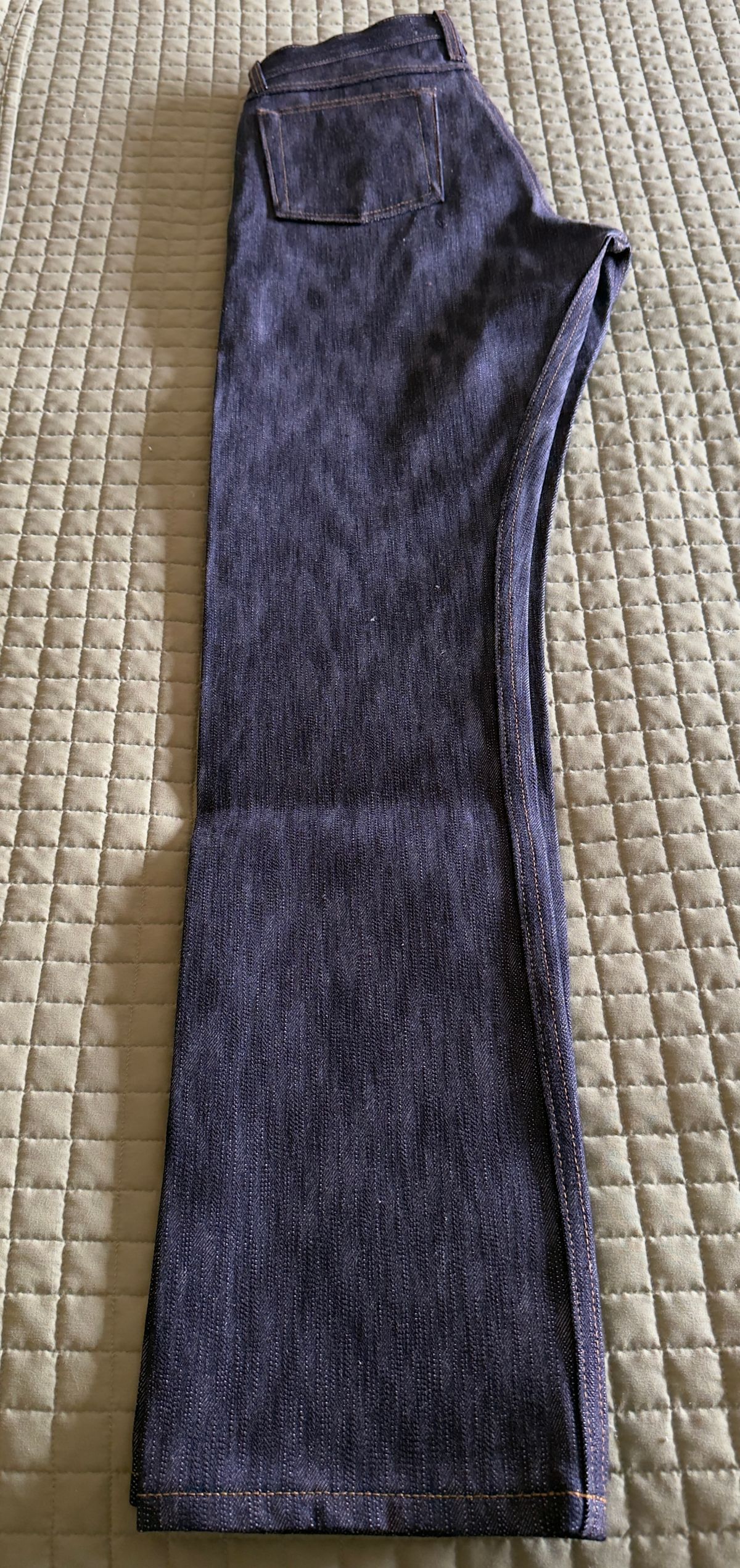 Photo by HeritageWearingPatriot on February 19, 2025 of the Naked & Famous Sakura True Guy Fit in 16oz Selvedge Denim Slubby.