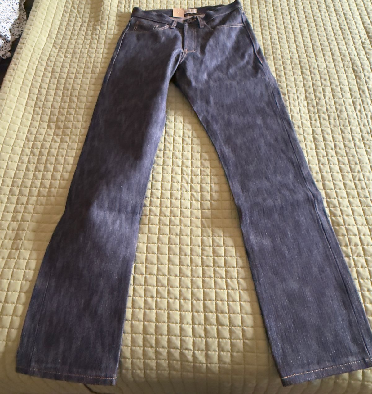 Photo by HeritageWearingPatriot on February 19, 2025 of the Naked & Famous Sakura True Guy Fit in 16oz Selvedge Denim Slubby.