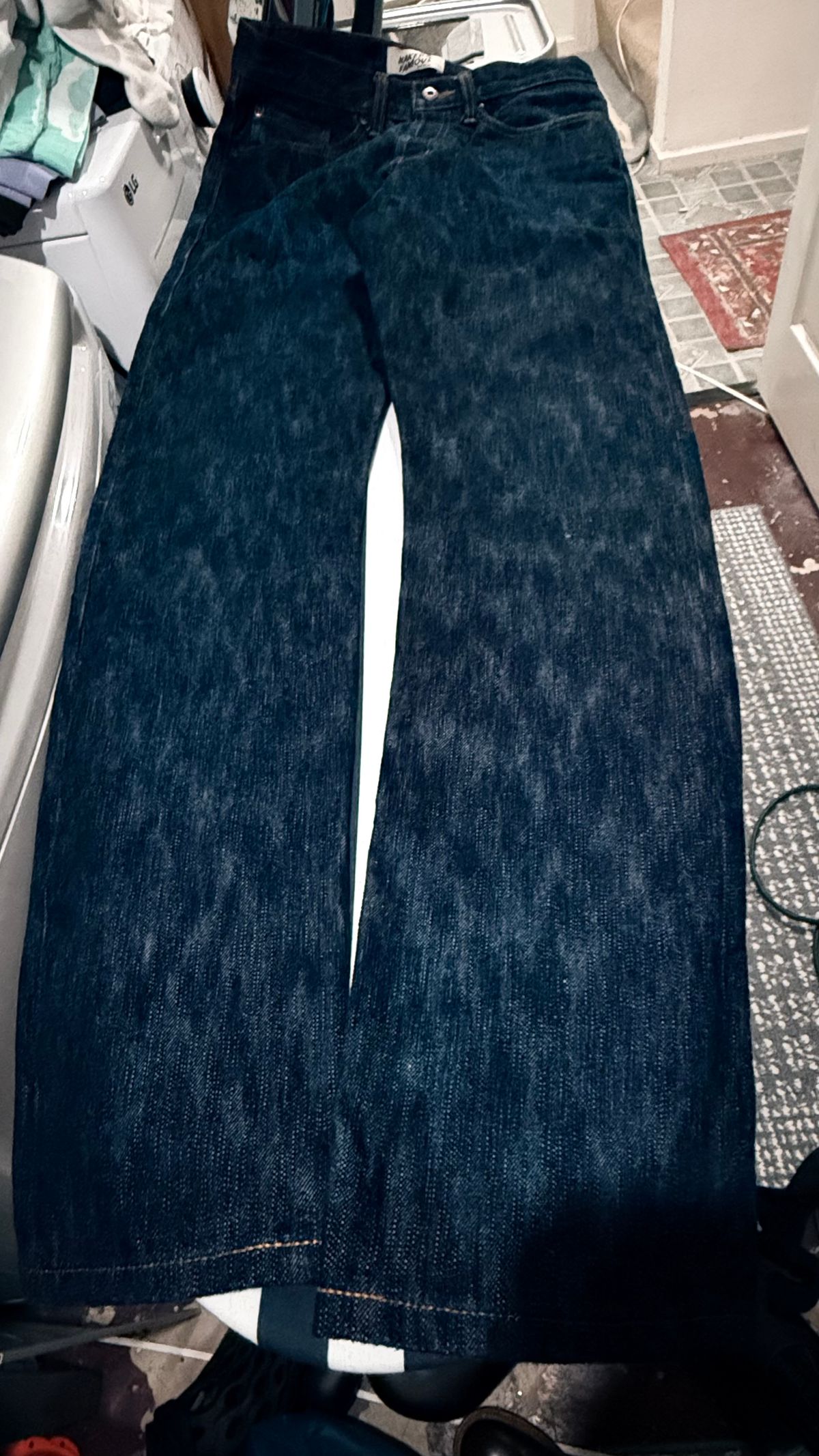 Photo by HeritageWearingPatriot on September 21, 2025 of the Naked & Famous Sakura True Guy Fit in 16oz Selvedge Denim Slubby.