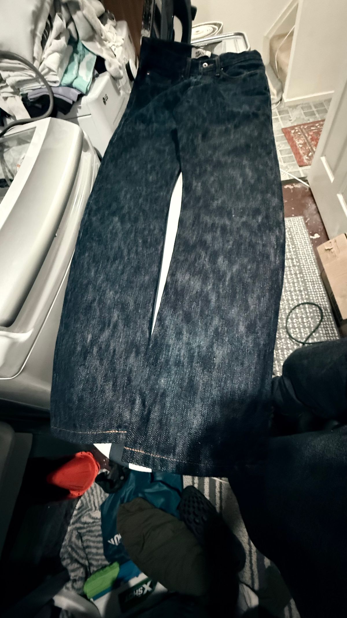 Photo by HeritageWearingPatriot on September 21, 2025 of the Naked & Famous Sakura True Guy Fit in 16oz Selvedge Denim Slubby.