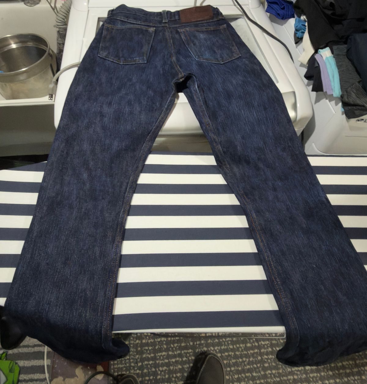 Photo by HeritageWearingPatriot on November 17, 2025 of the Naked & Famous Sakura True Guy Fit in 16oz Selvedge Denim Slubby.