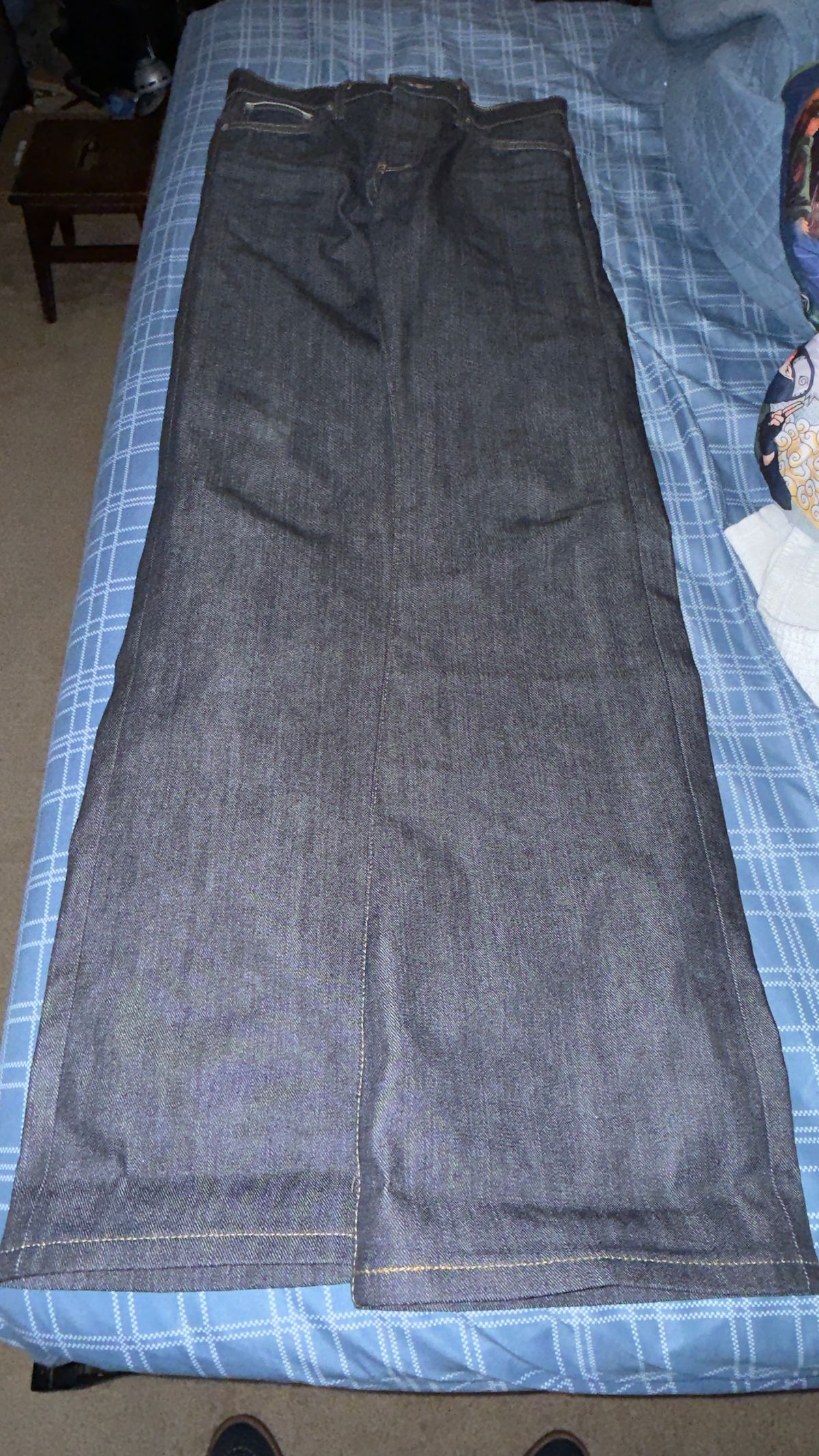 Photo by HeritageWearingPatriot on December 14, 2025 of the Naked & Famous Sakura True Guy Fit in 16oz Selvedge Denim Slubby.