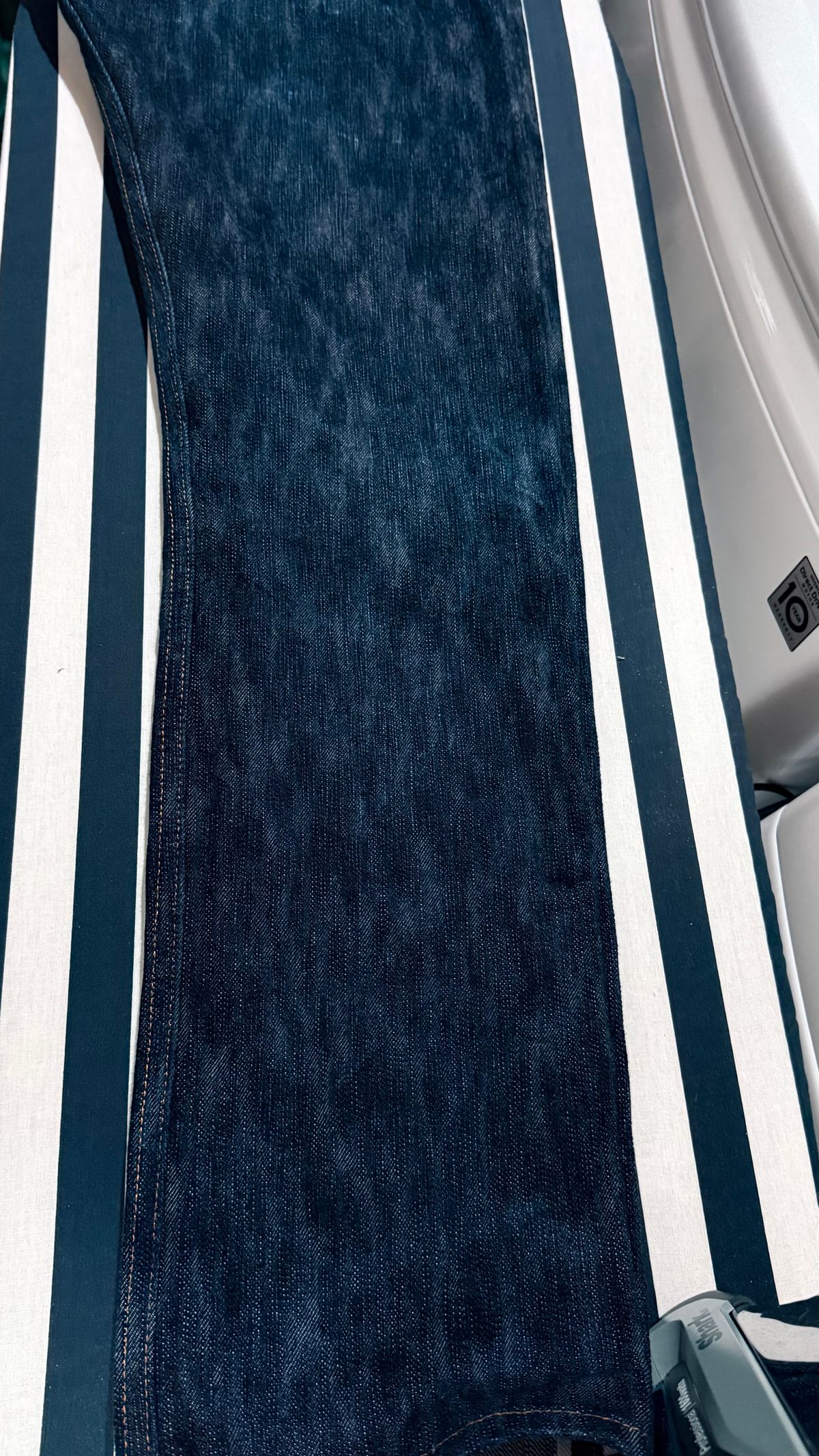 Photo by HeritageWearingPatriot on September 21, 2025 of the Naked & Famous Sakura True Guy Fit in 16oz Selvedge Denim Slubby.