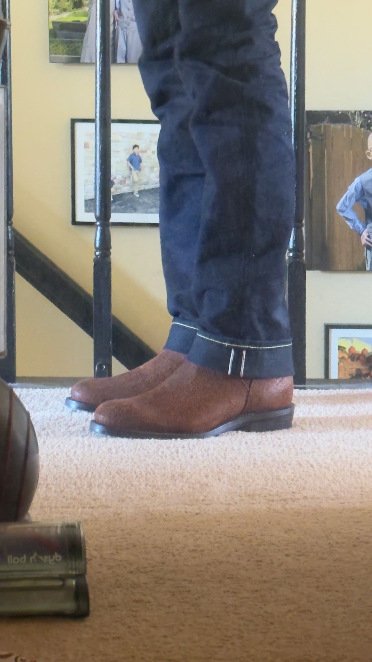 Photo by HeritageWearingPatriot on March 28, 2026 of the Grant Stone Elias in C.F. Stead Dark Oak Roughout.