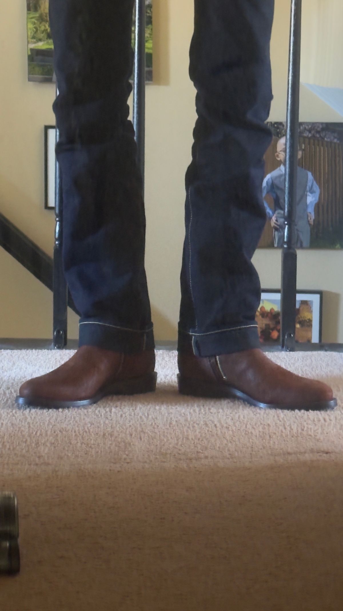 Photo by HeritageWearingPatriot on March 28, 2026 of the Grant Stone Elias in C.F. Stead Dark Oak Roughout.