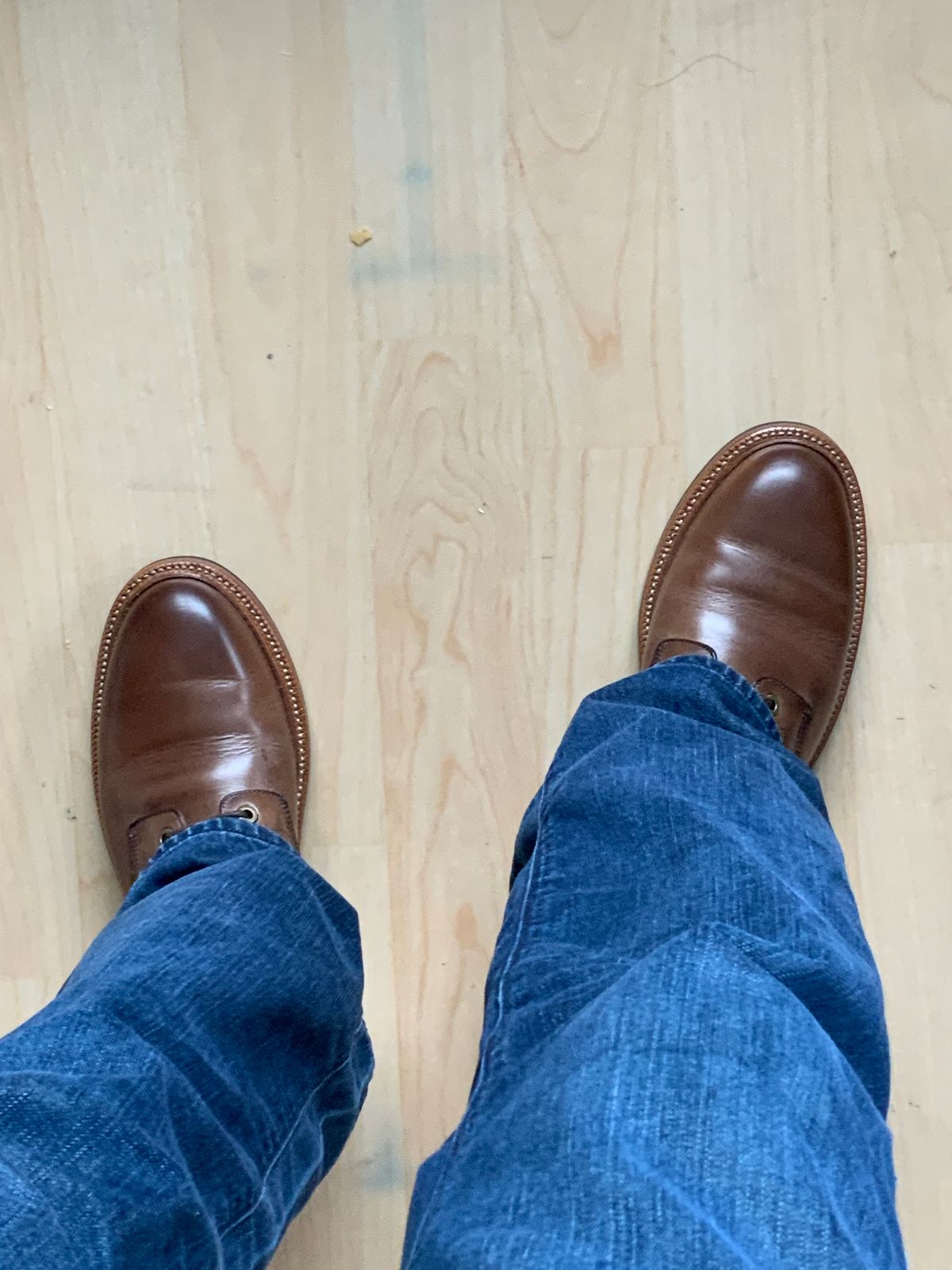 Photo by boots_4_me on July 14, 2023 of the Grant Stone Diesel Boot in Horween Dune Chromexcel.