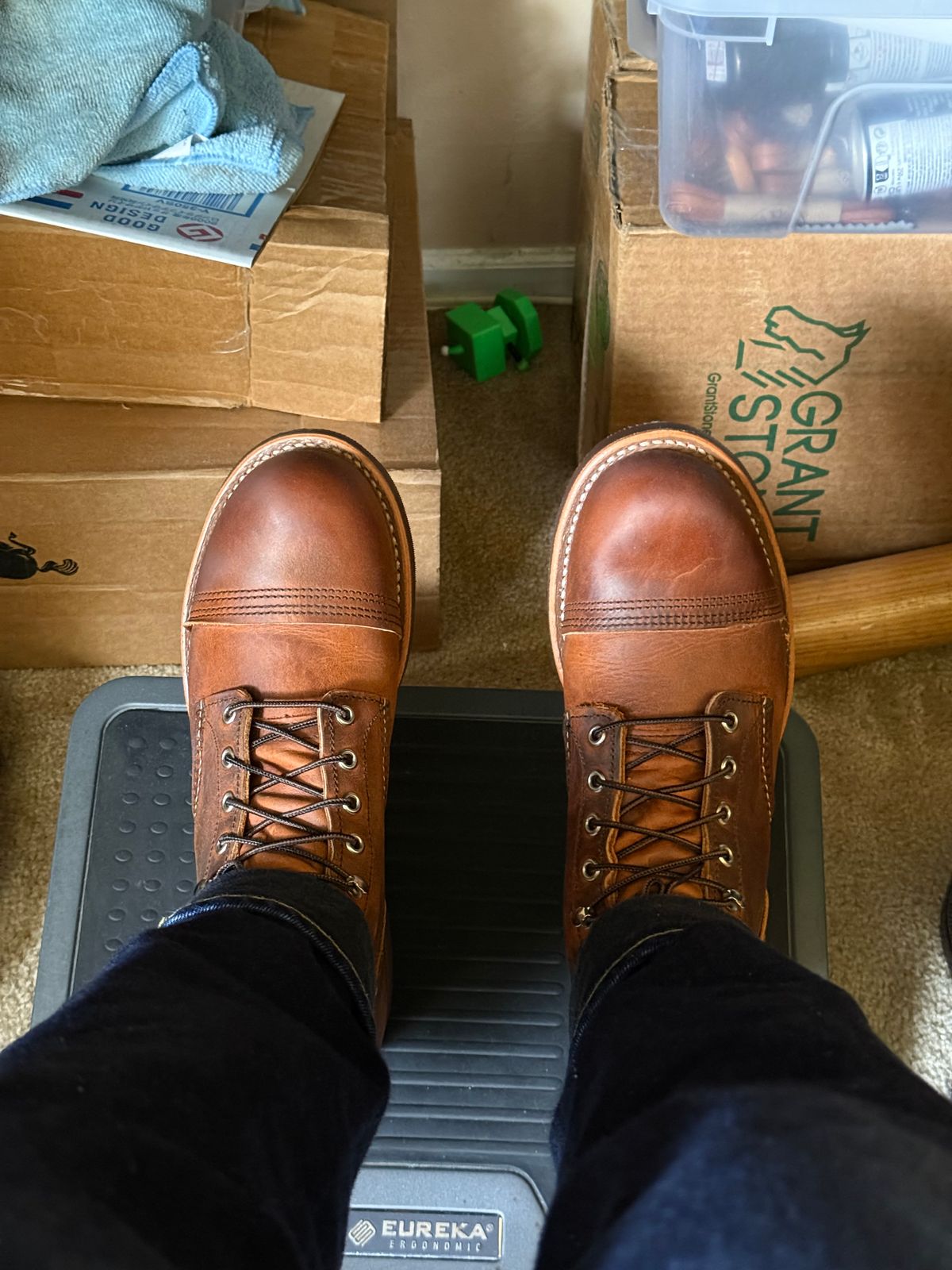 Photo by HeritageWearingPatriot on July 1, 2026 of the Red Wing Iron Ranger in S.B. Foot Copper Rough and Tough.