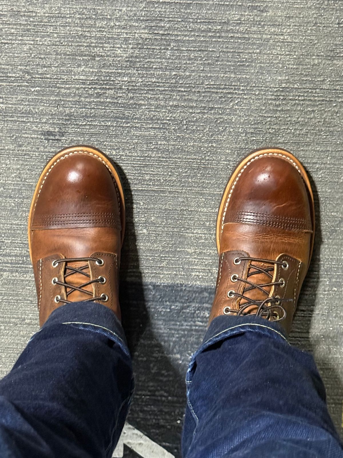 Photo by HeritageWearingPatriot on July 5, 2026 of the Red Wing Iron Ranger in S.B. Foot Copper Rough and Tough.