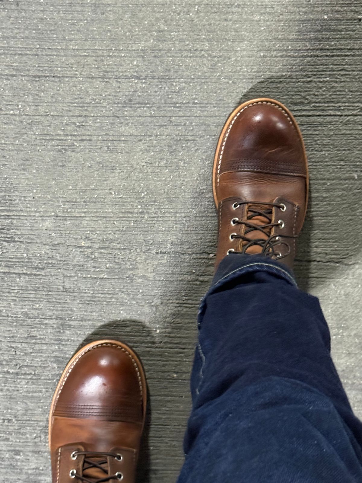 Photo by HeritageWearingPatriot on July 5, 2026 of the Red Wing Iron Ranger in S.B. Foot Copper Rough and Tough.