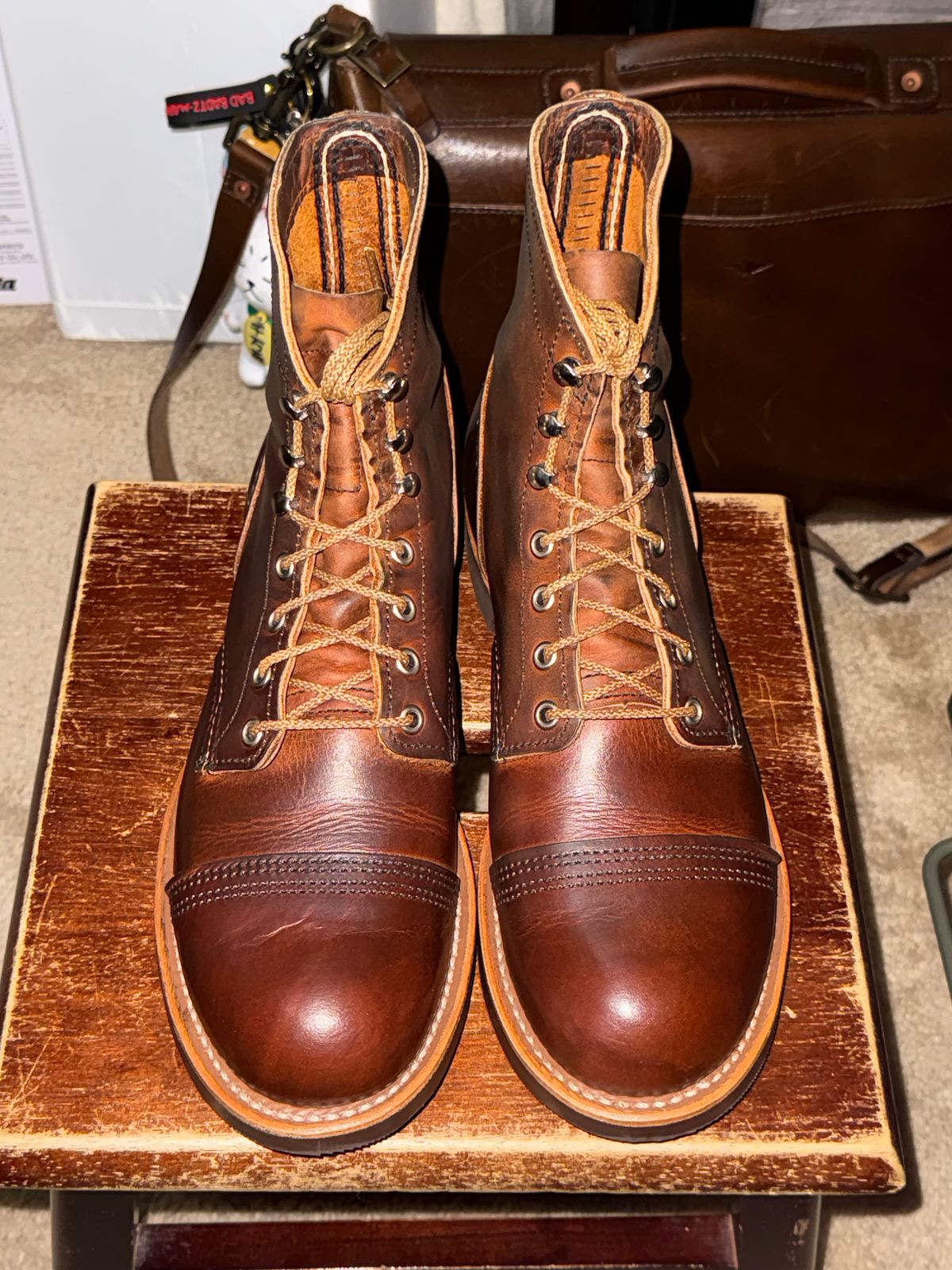 Photo by HeritageWearingPatriot on July 11, 2026 of the Red Wing Iron Ranger in S.B. Foot Copper Rough and Tough.
