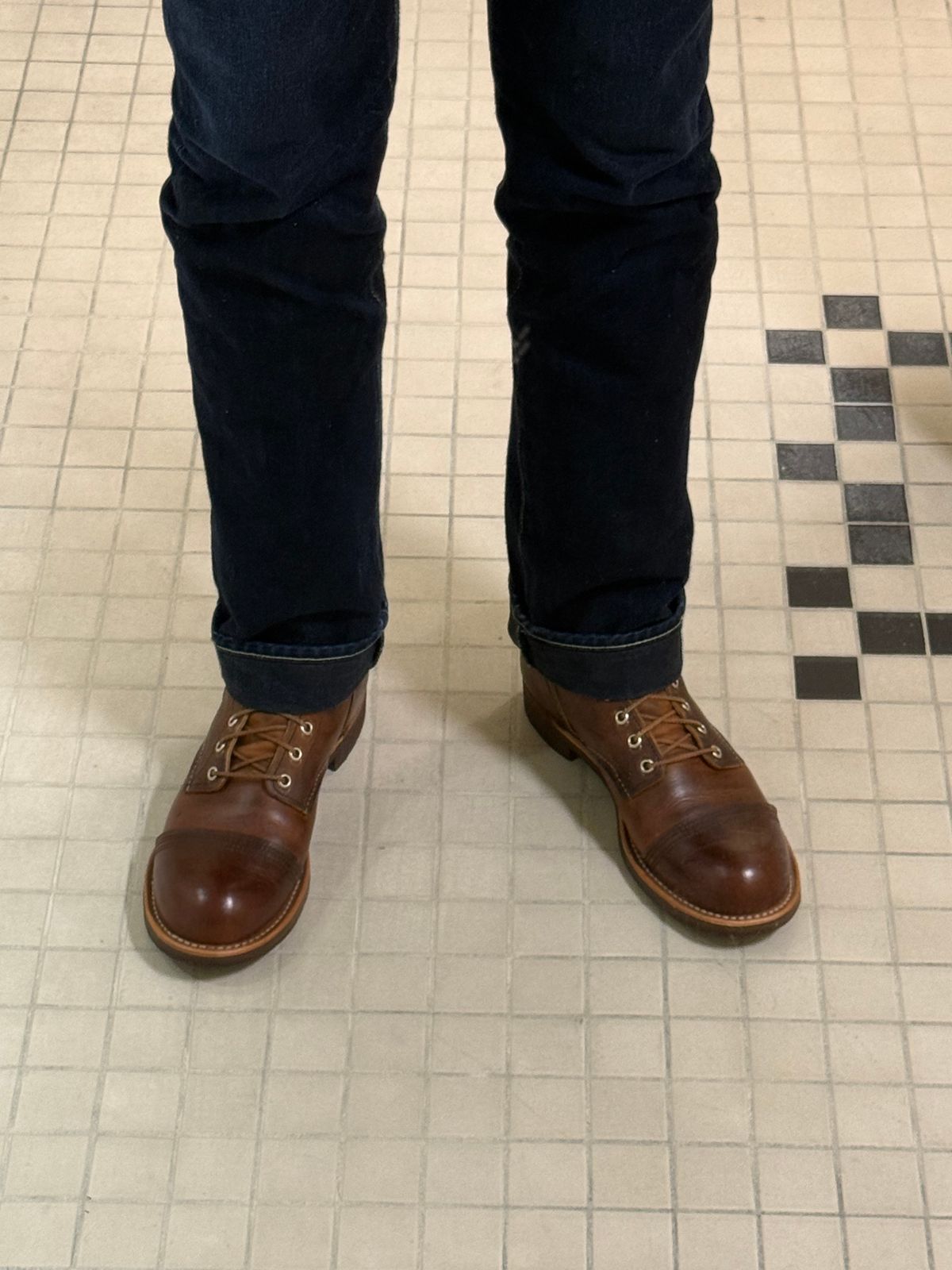 Photo by HeritageWearingPatriot on July 9, 2026 of the Red Wing Iron Ranger in S.B. Foot Copper Rough and Tough.