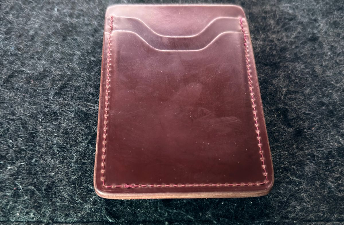 Photo by boots_4_me on October 14, 2025 of the Ashland Leather One Off Lucky Card Holder in Horween Garnet Shell Cordovan.