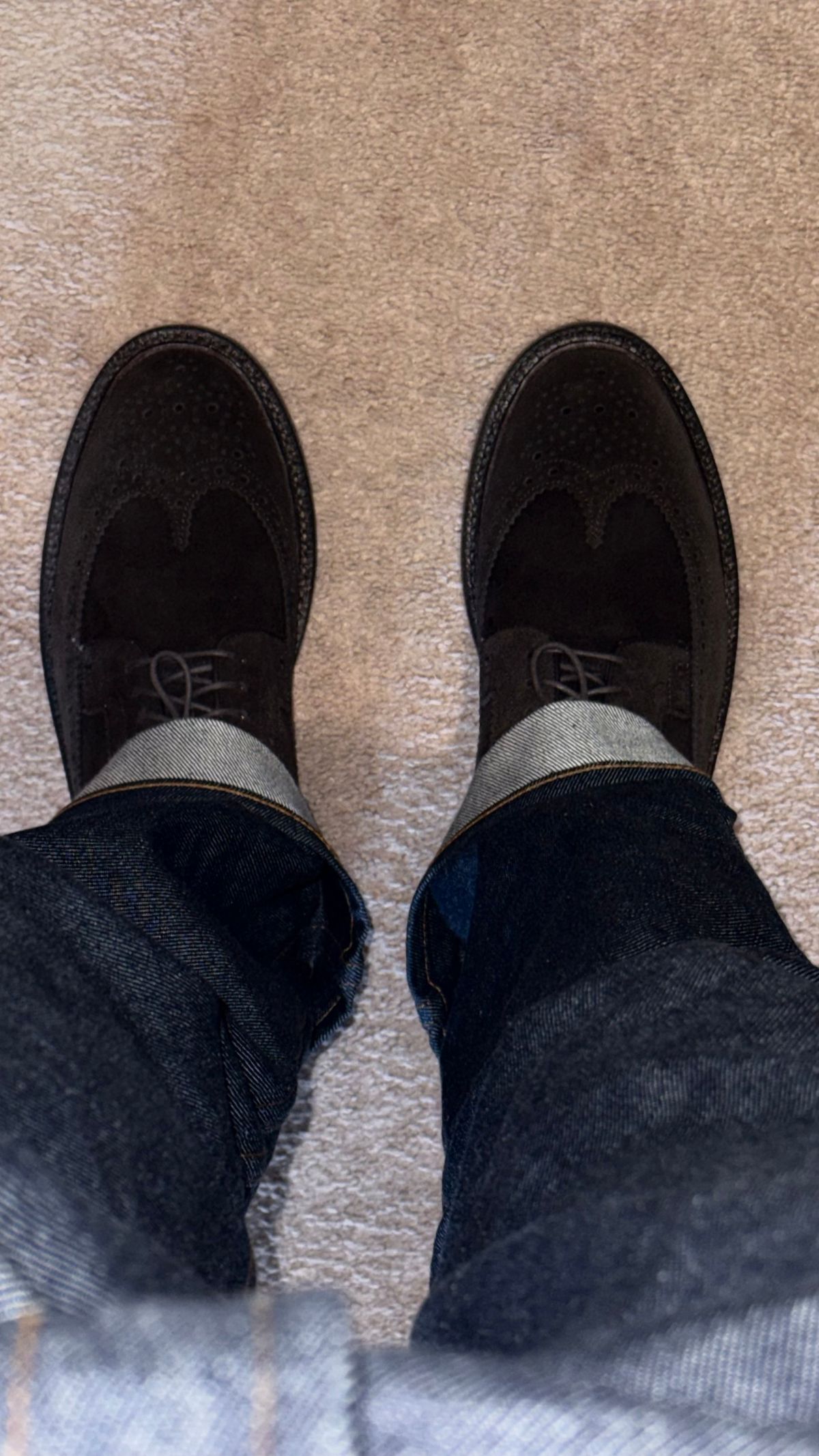 Photo by boots_4_me on July 17, 2025 of the Grant Stone Espresso Longwings in C.F. Stead Espresso Classic Oiled Shoulder.
