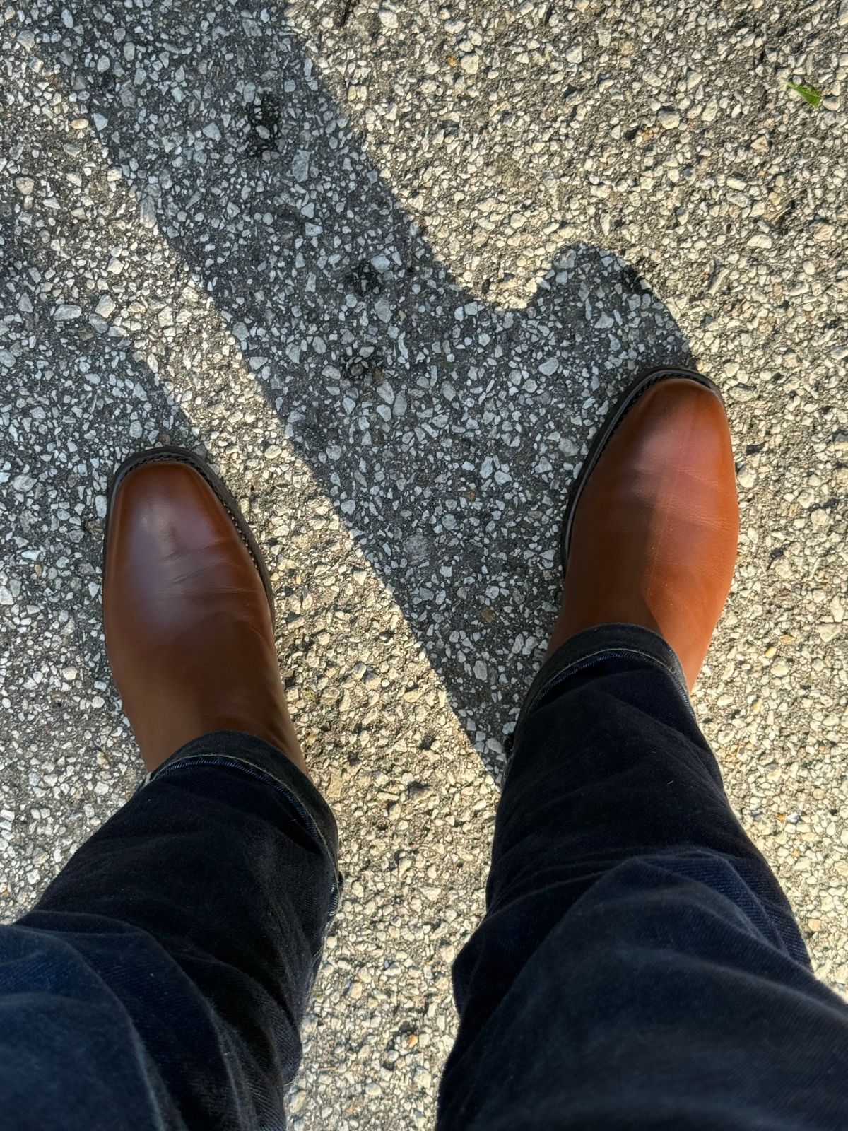 Photo by HeritageWearingPatriot on June 18, 2026 of the R.M. Williams Comfort Craftsman Side Zip Boot in Dark Tan Waxy Pull Up Leather.