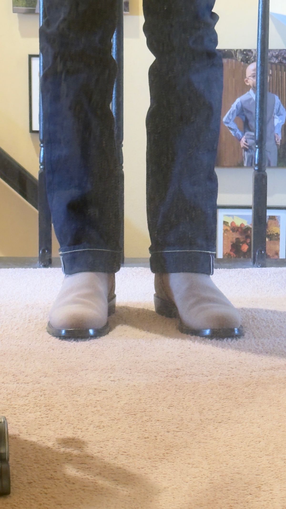 Photo by HeritageWearingPatriot on March 14, 2026 of the Grant Stone Elias in Horween Natural Chromexcel Roughout.