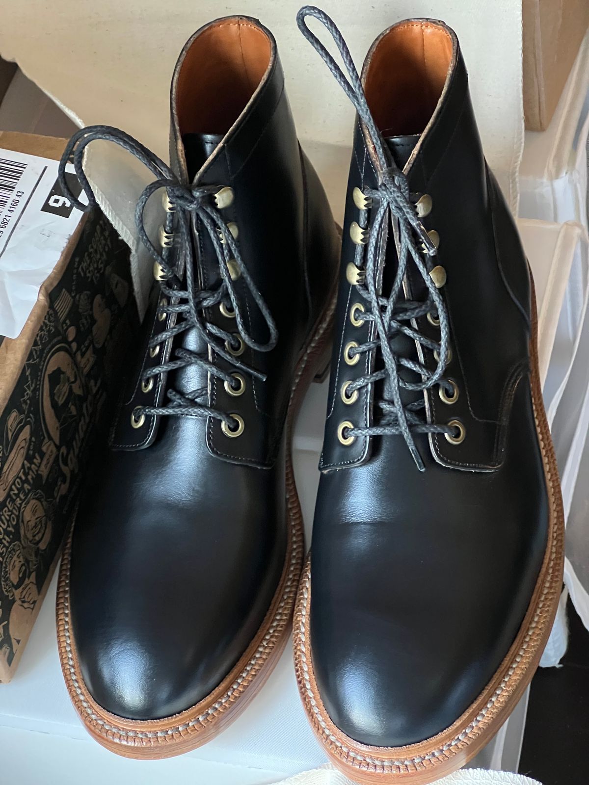 Photo by boots_4_me on May 21, 2023 of the Grant Stone Diesel Boot in Horween Black Chromexcel.