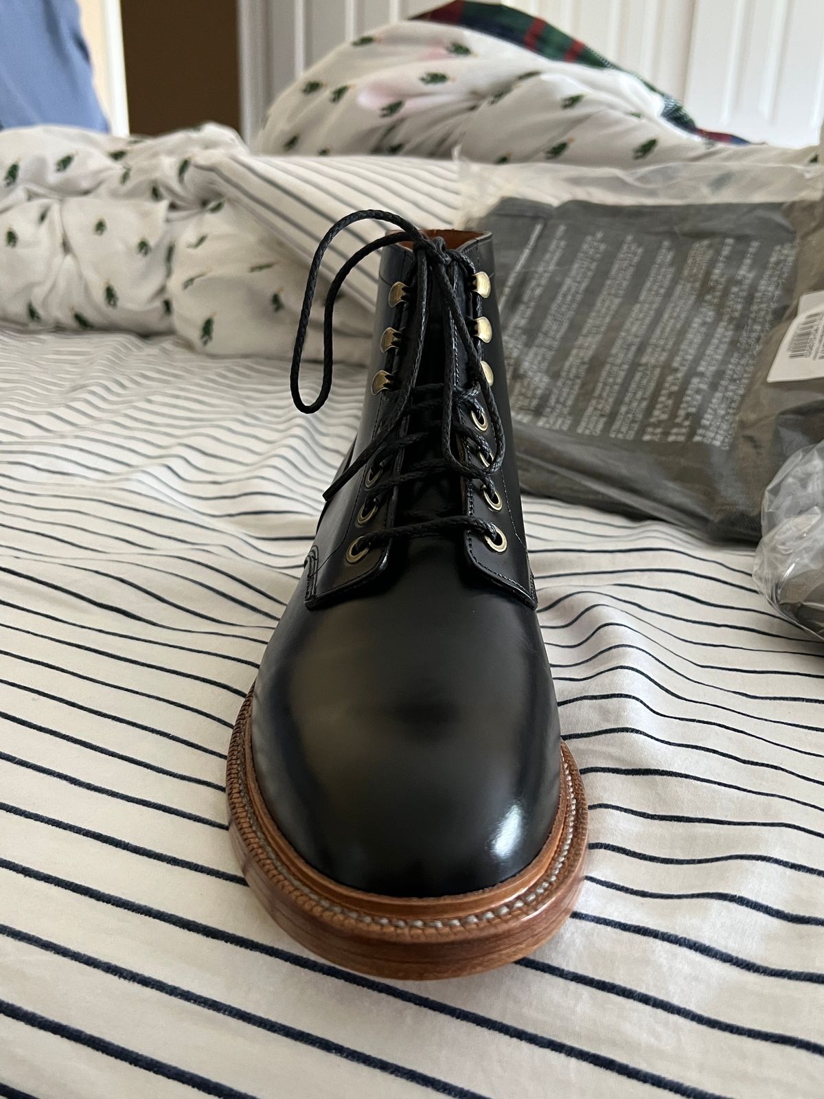 Photo by boots_4_me on May 21, 2023 of the Grant Stone Diesel Boot in Horween Black Chromexcel.