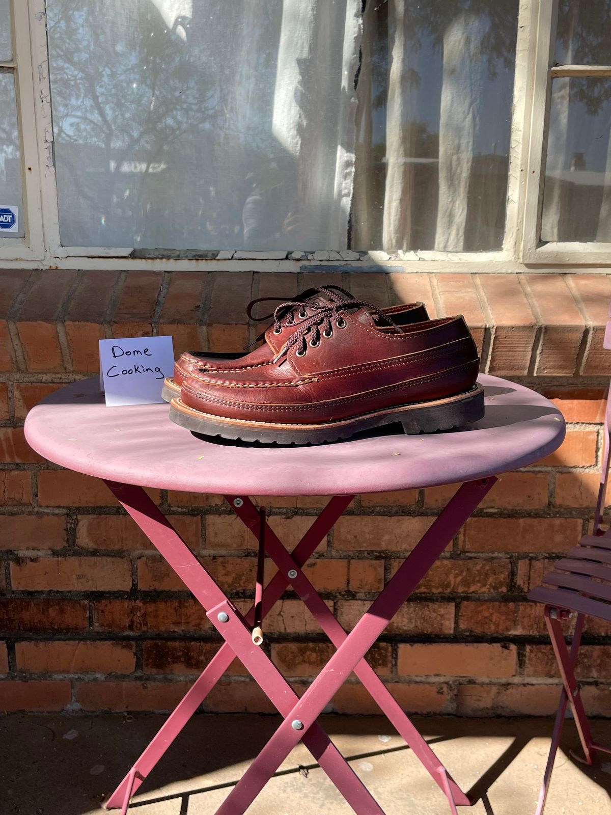 Photo by shakincheese on November 1, 2025 of the Russell Moccasin Co. Fishing Oxford in Seidel British Tan Double Shot.