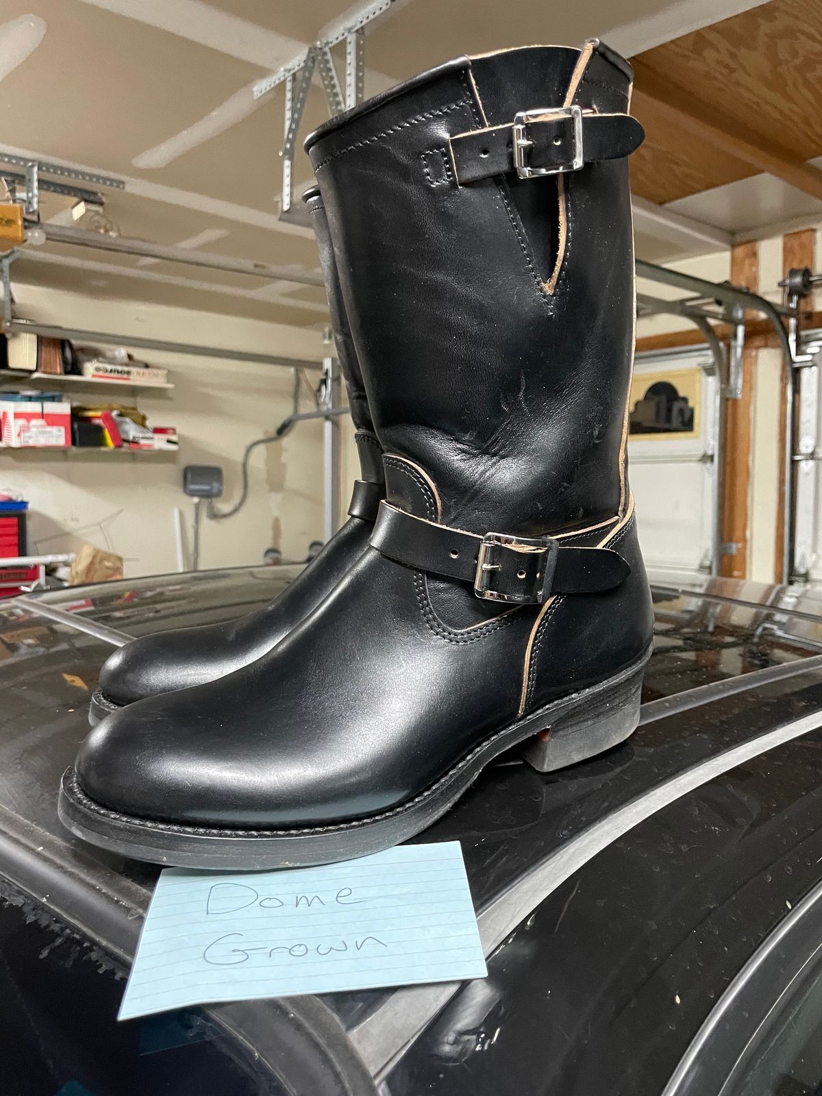 Photo by shakincheese on November 6, 2023 of the Attractions BILTBUCK Engineer Boots in Black Italian Horsebutt.